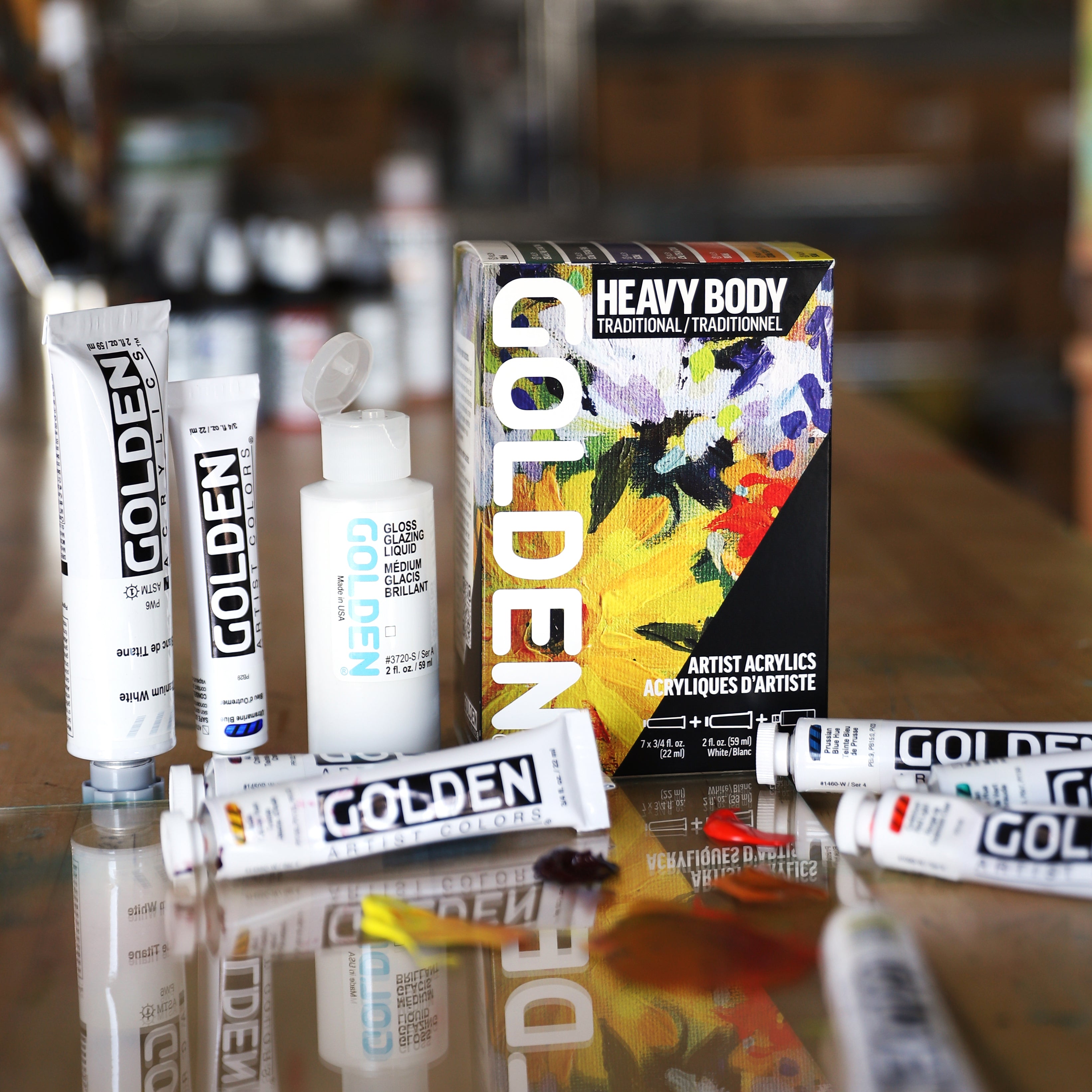 GOLDEN Heavy Body Acrylics Traditional Set