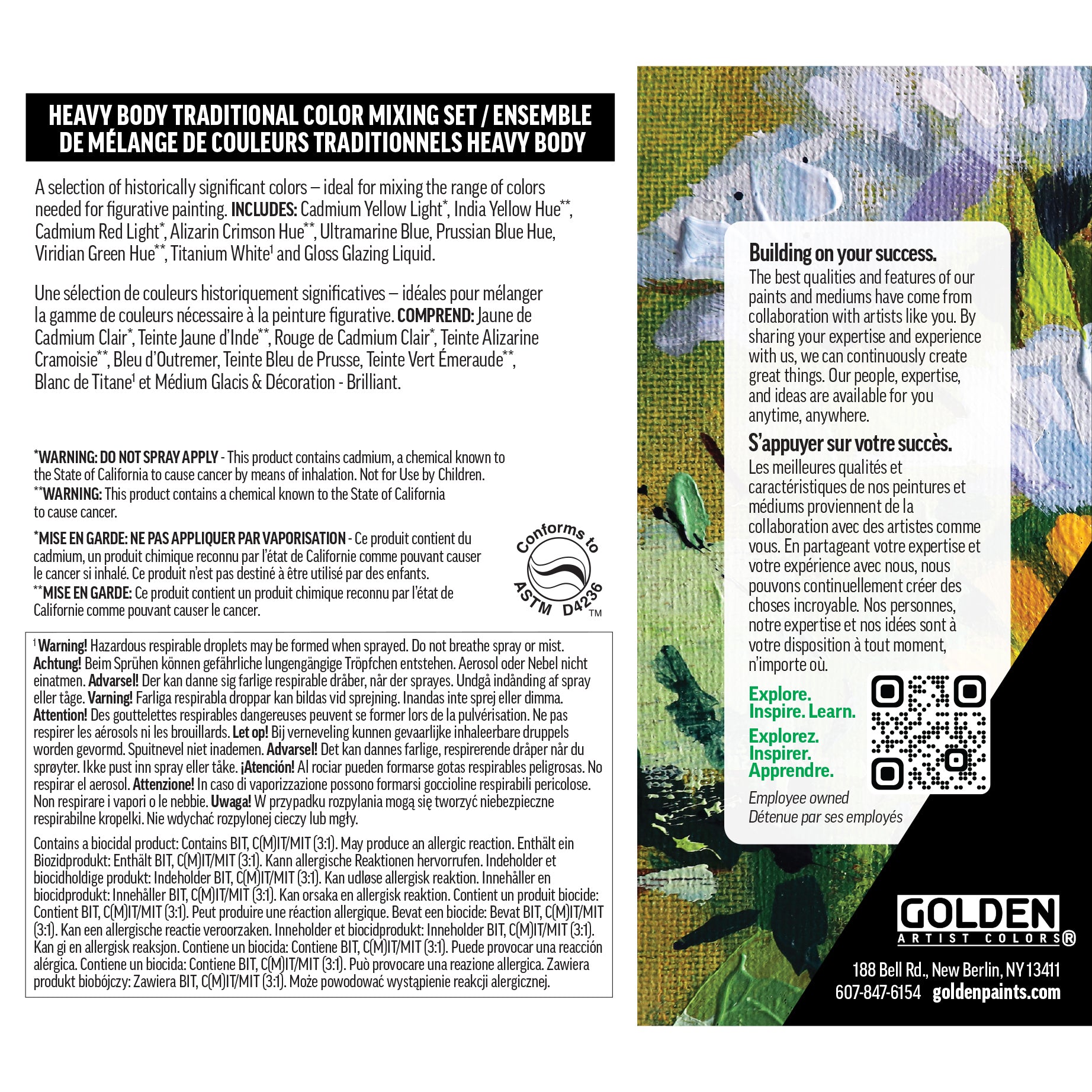 GOLDEN Heavy Body Acrylics Traditional Set