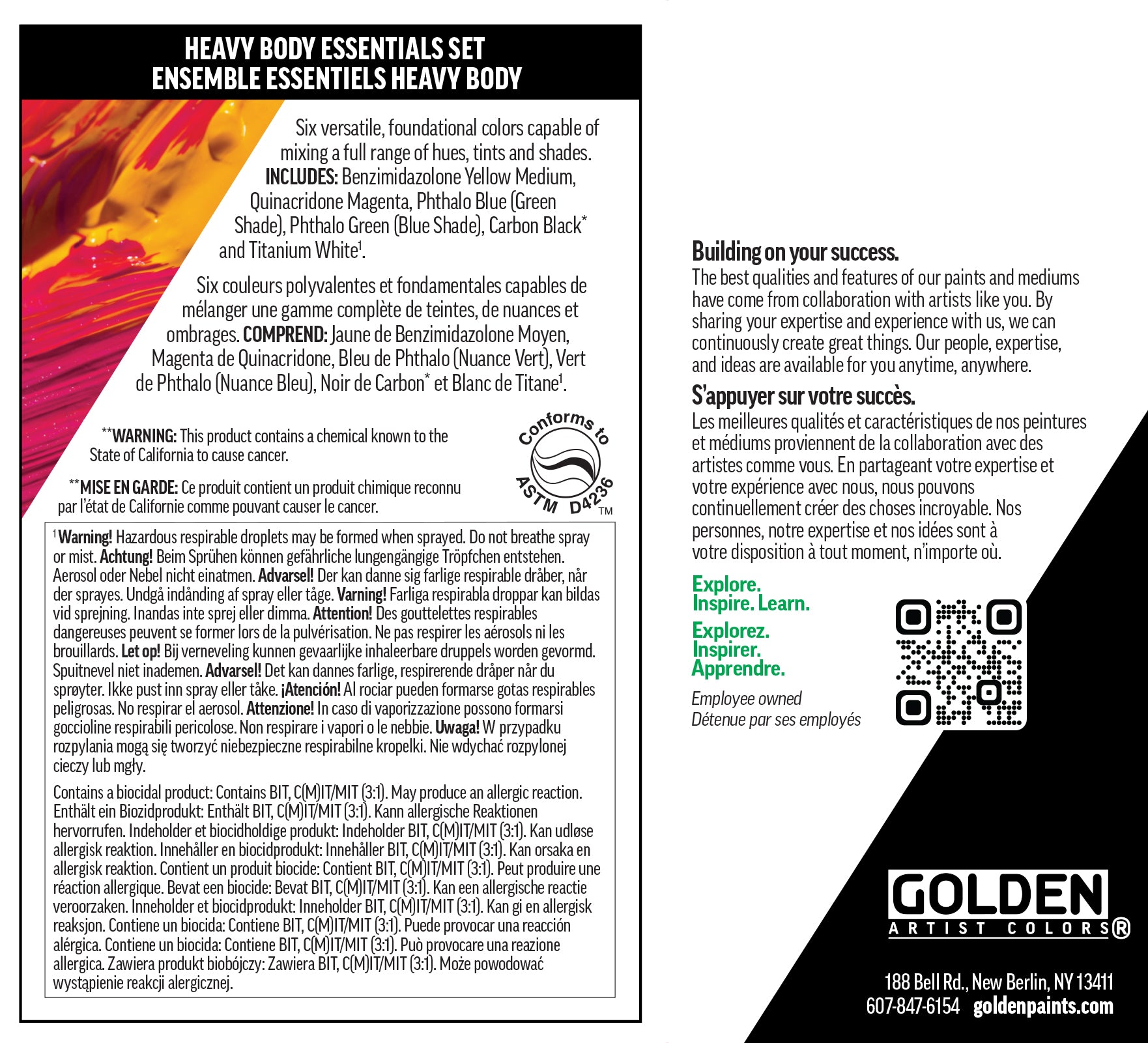 GOLDEN Heavy Body Acrylics Essentials Set of 6