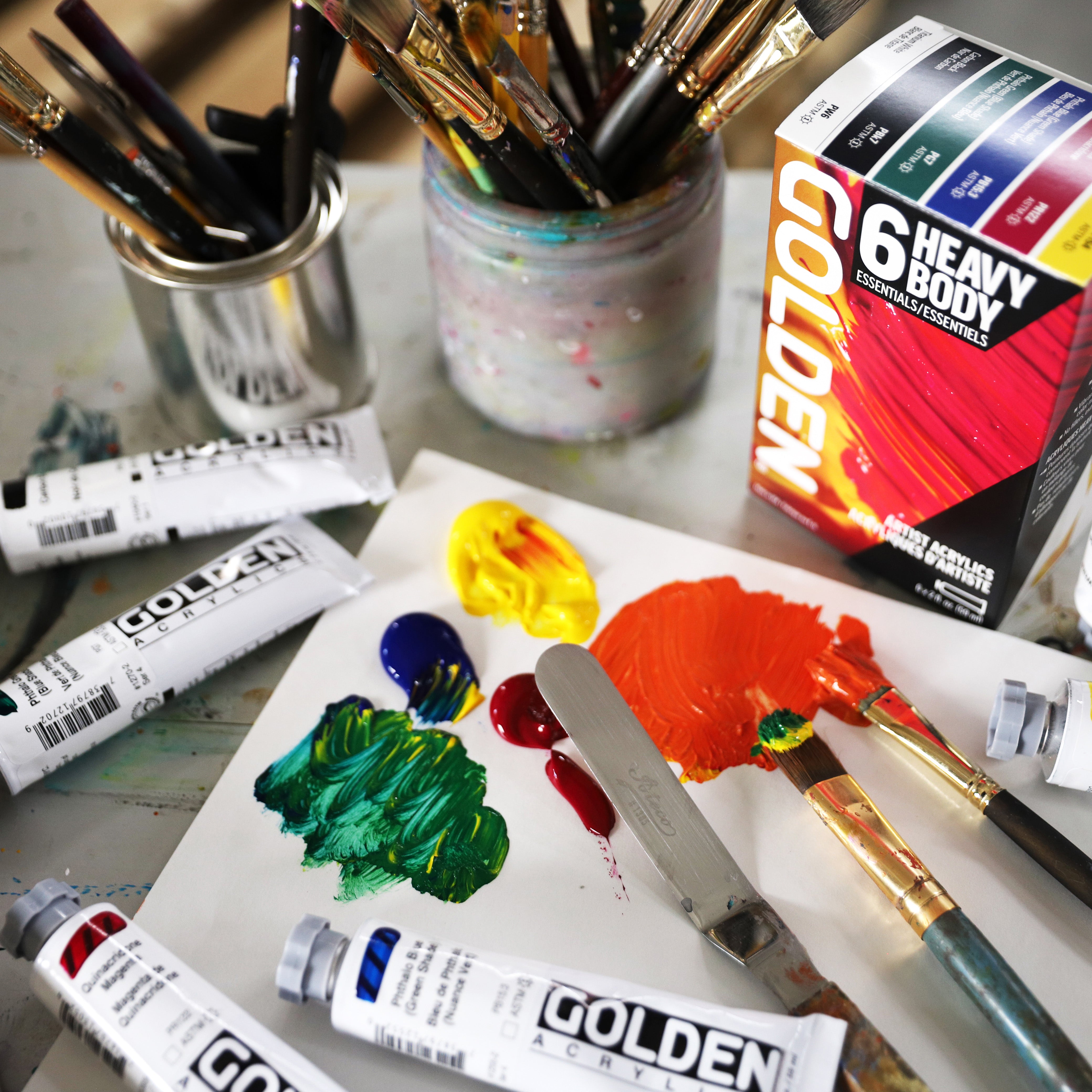 GOLDEN Heavy Body Acrylics Essentials Set of 6