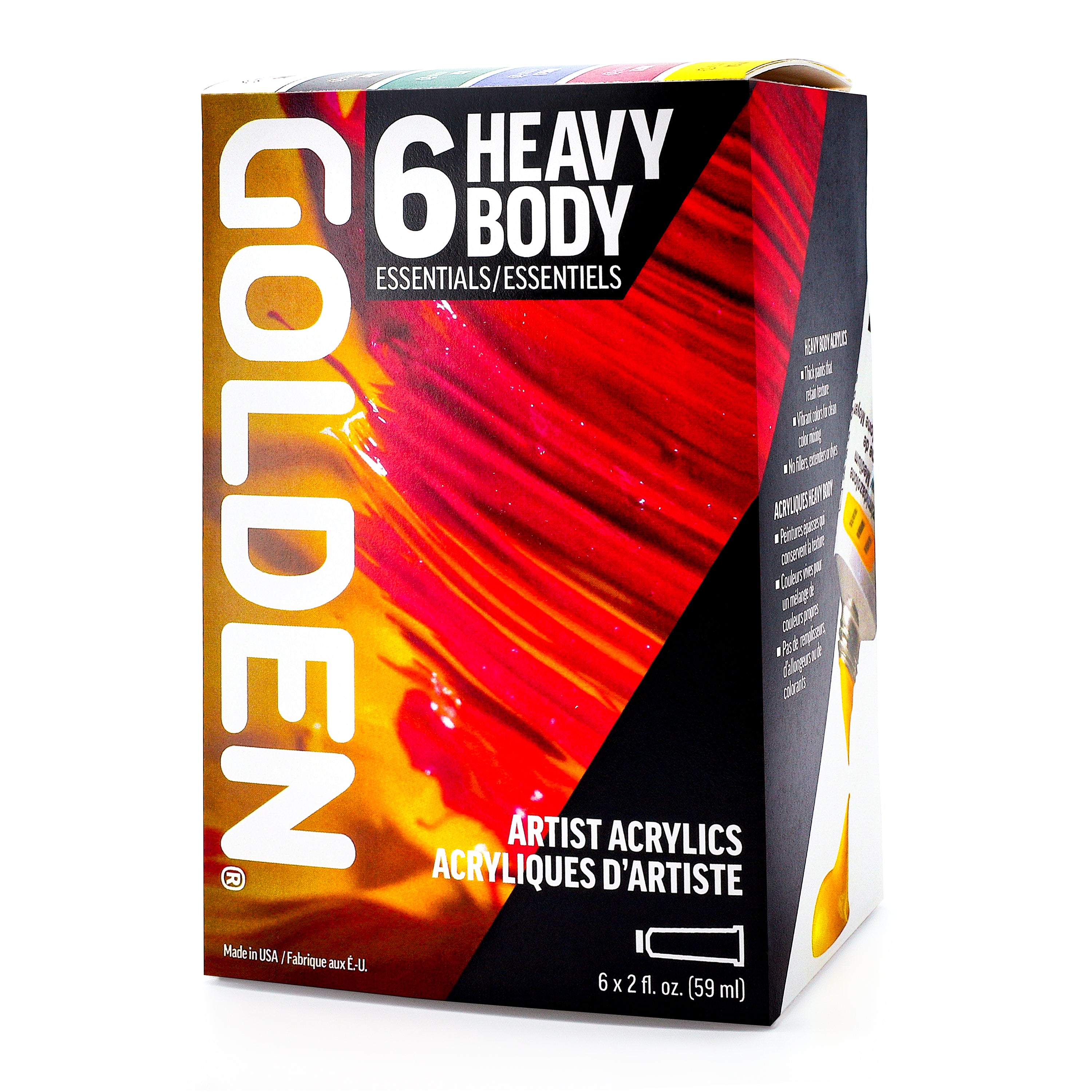 GOLDEN Heavy Body Acrylics Essentials Set of 6