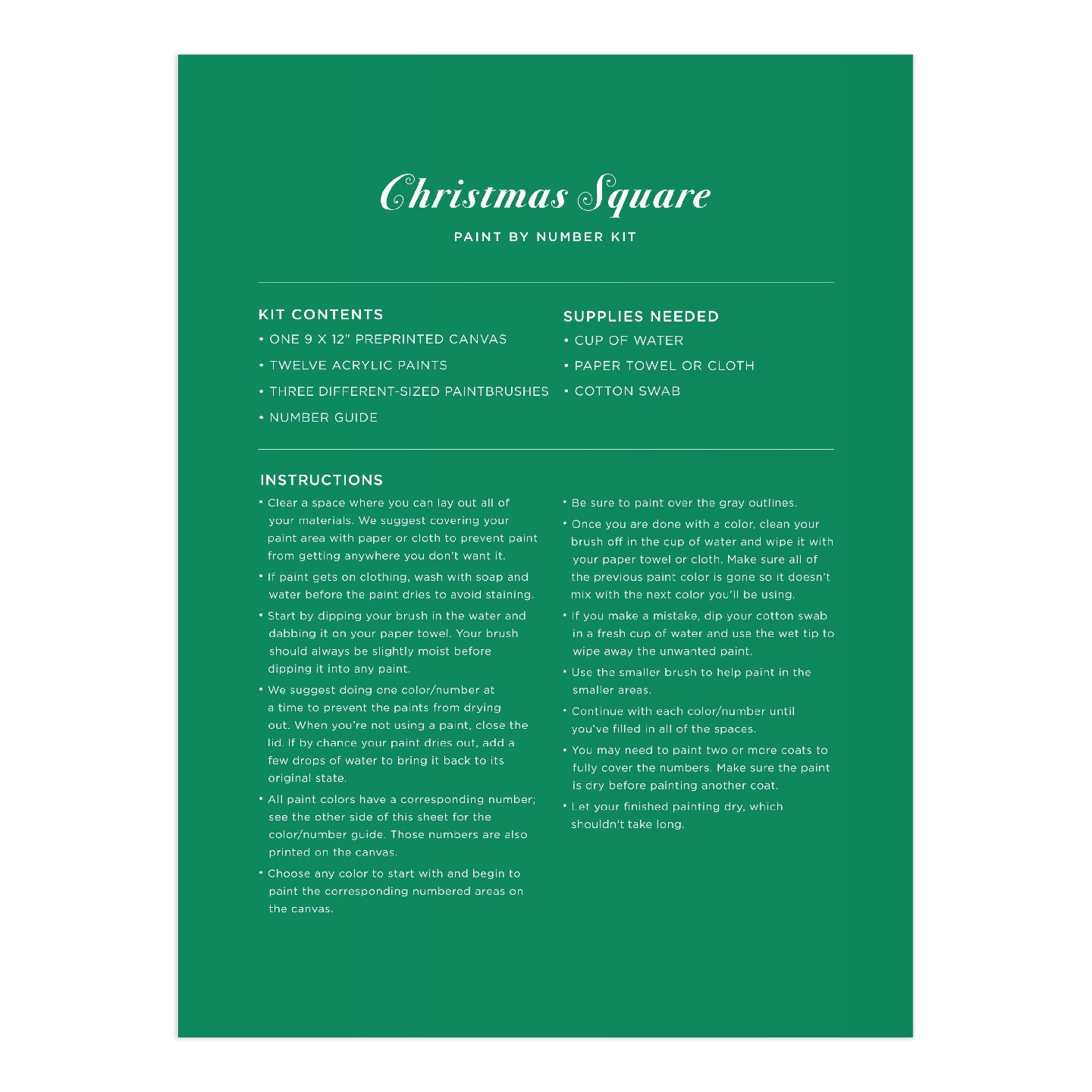 Joy Laforme Christmas Square Paint-by-Number Kit