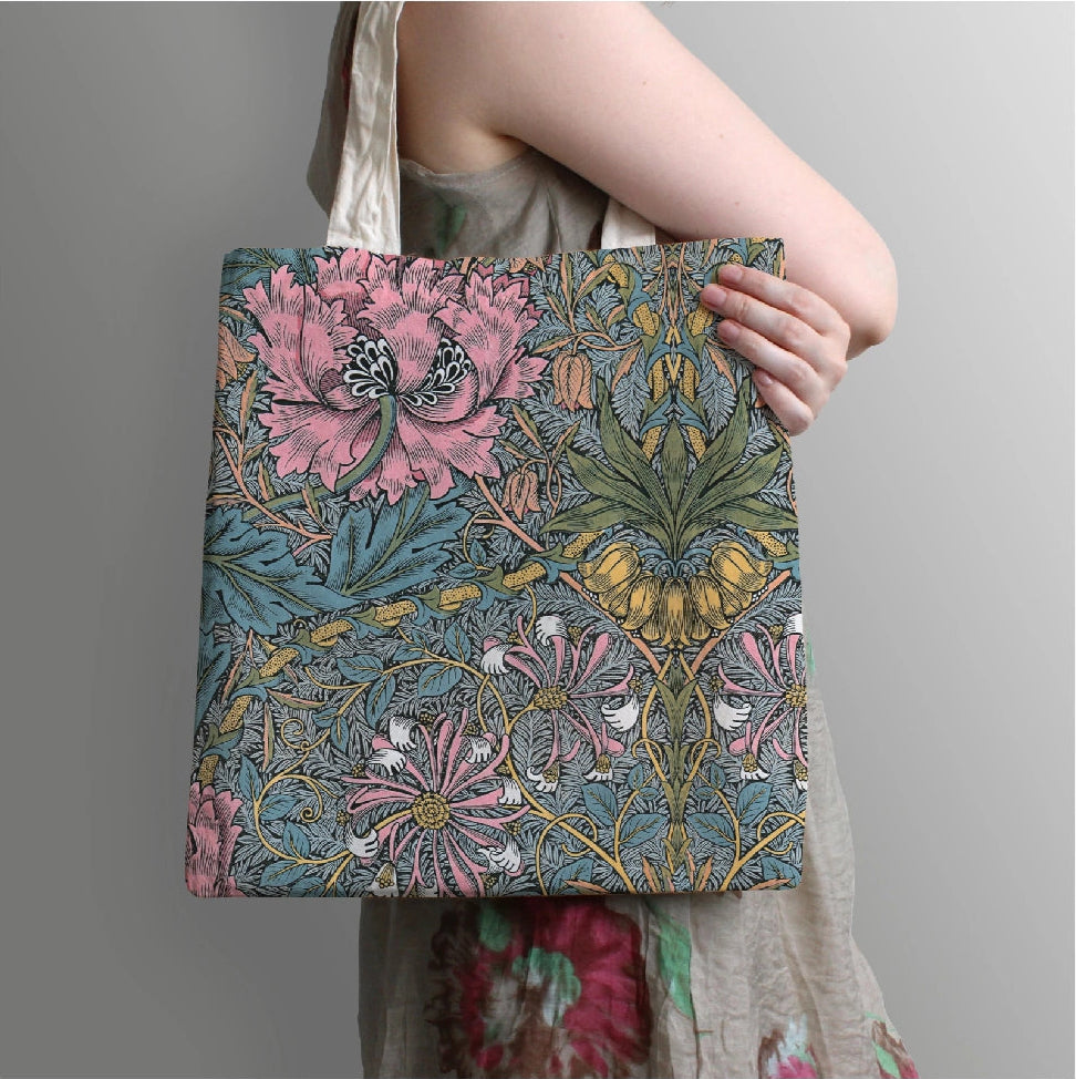 Paperblanks Canvas Bag - Morris Pink Honeysuckle
