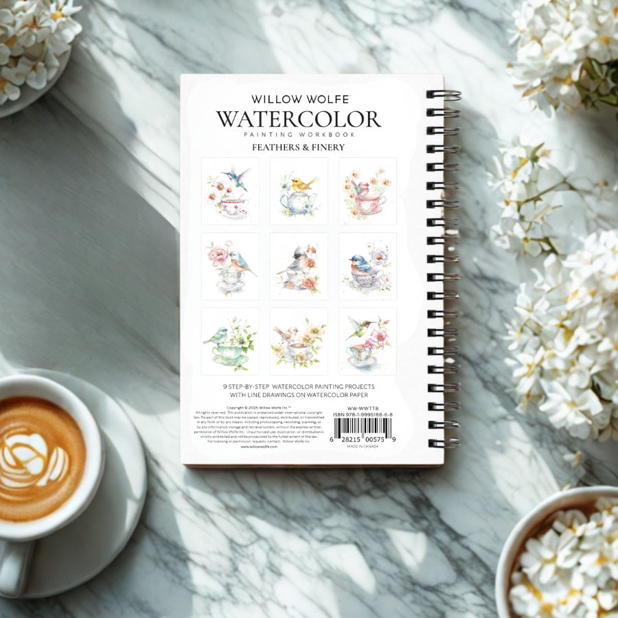 Willow Wolfe Watercolor Workbook - Feathers & Finery