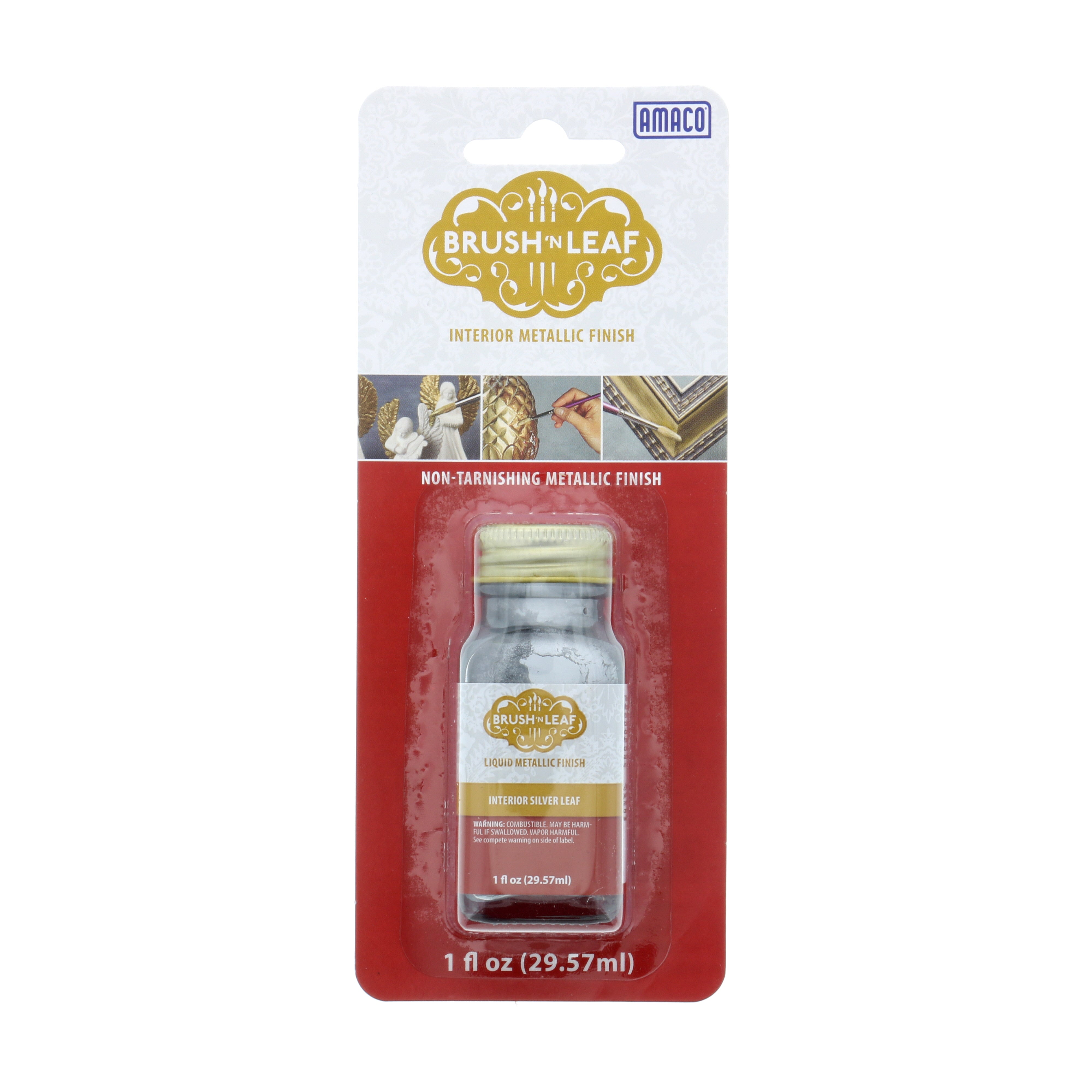 Amaco Brush 'n Leaf 1oz - Silver Leaf