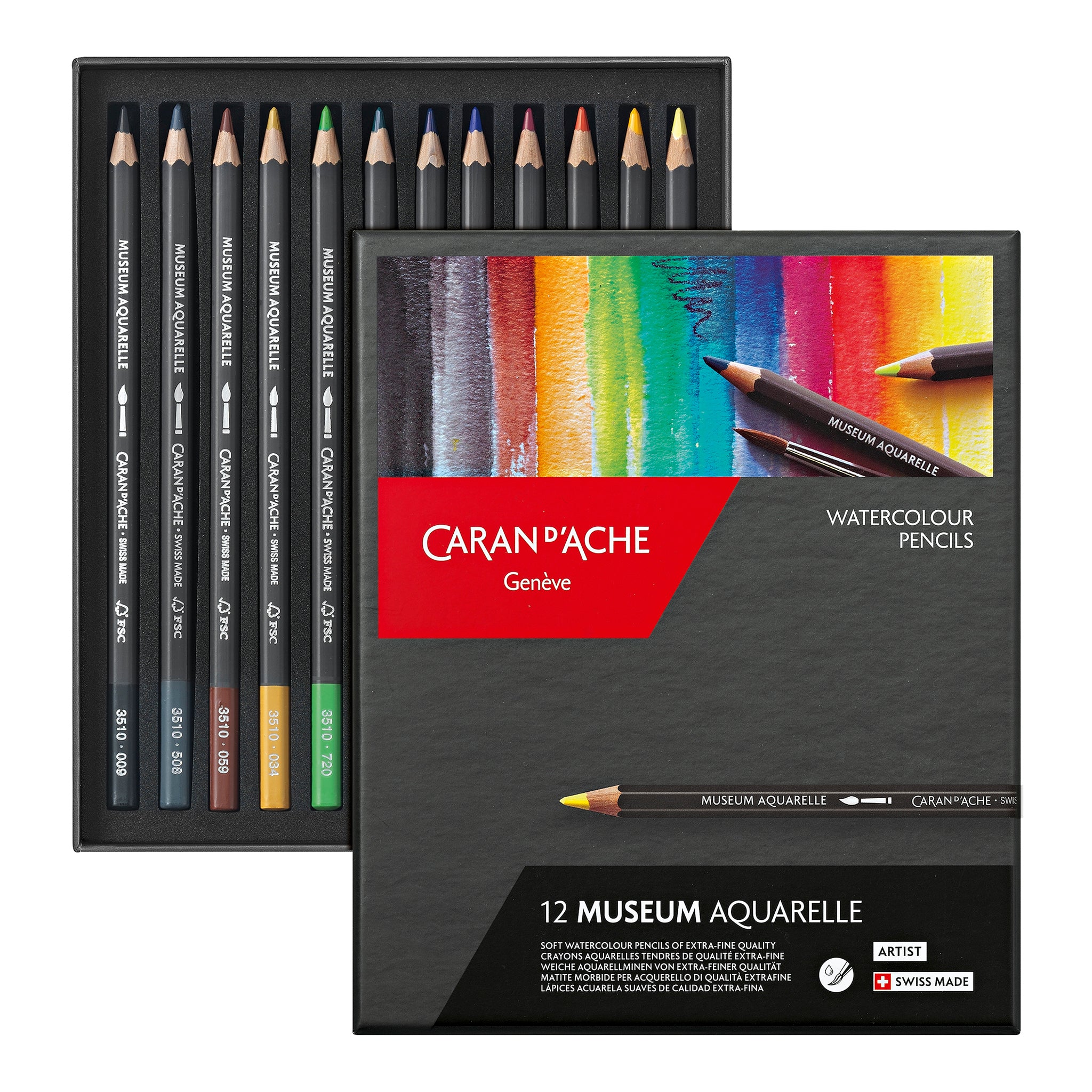 Caran d'Ache Museum Aquarelle - Assorted Set of 12