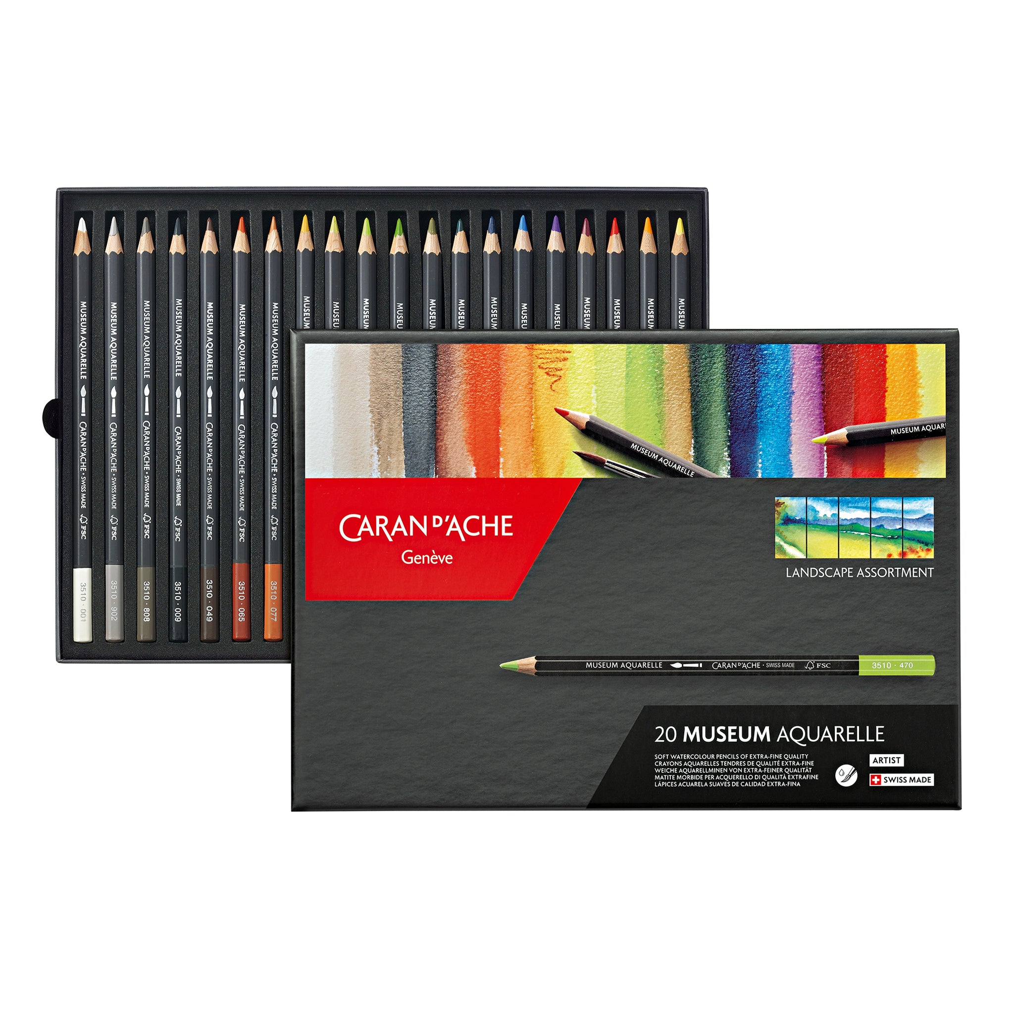 Caran d'Ache Museum Aquarelle - Landscape Set of 20