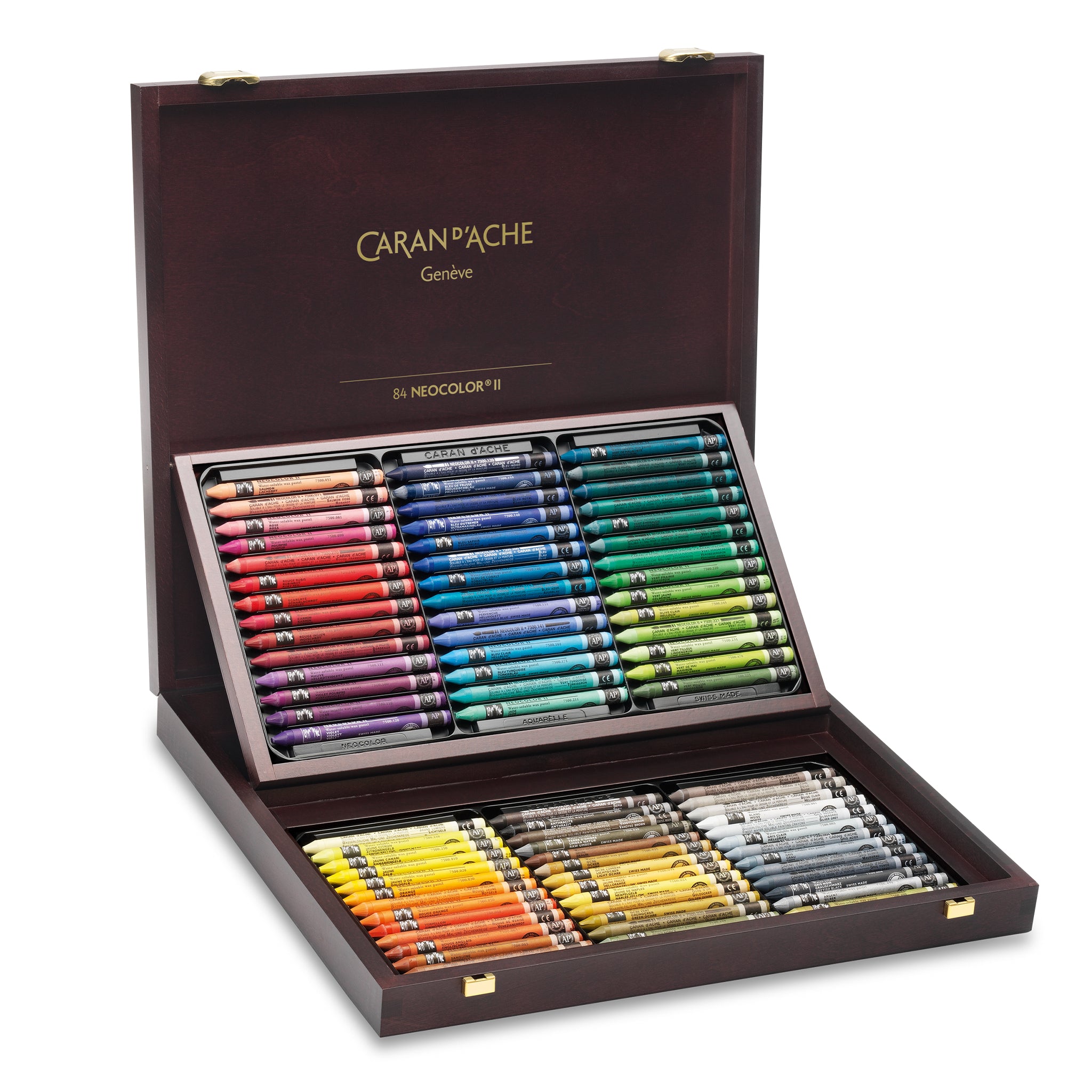 Caran d'Ache Neocolor II Wooden Box Set Assortment Set of 84