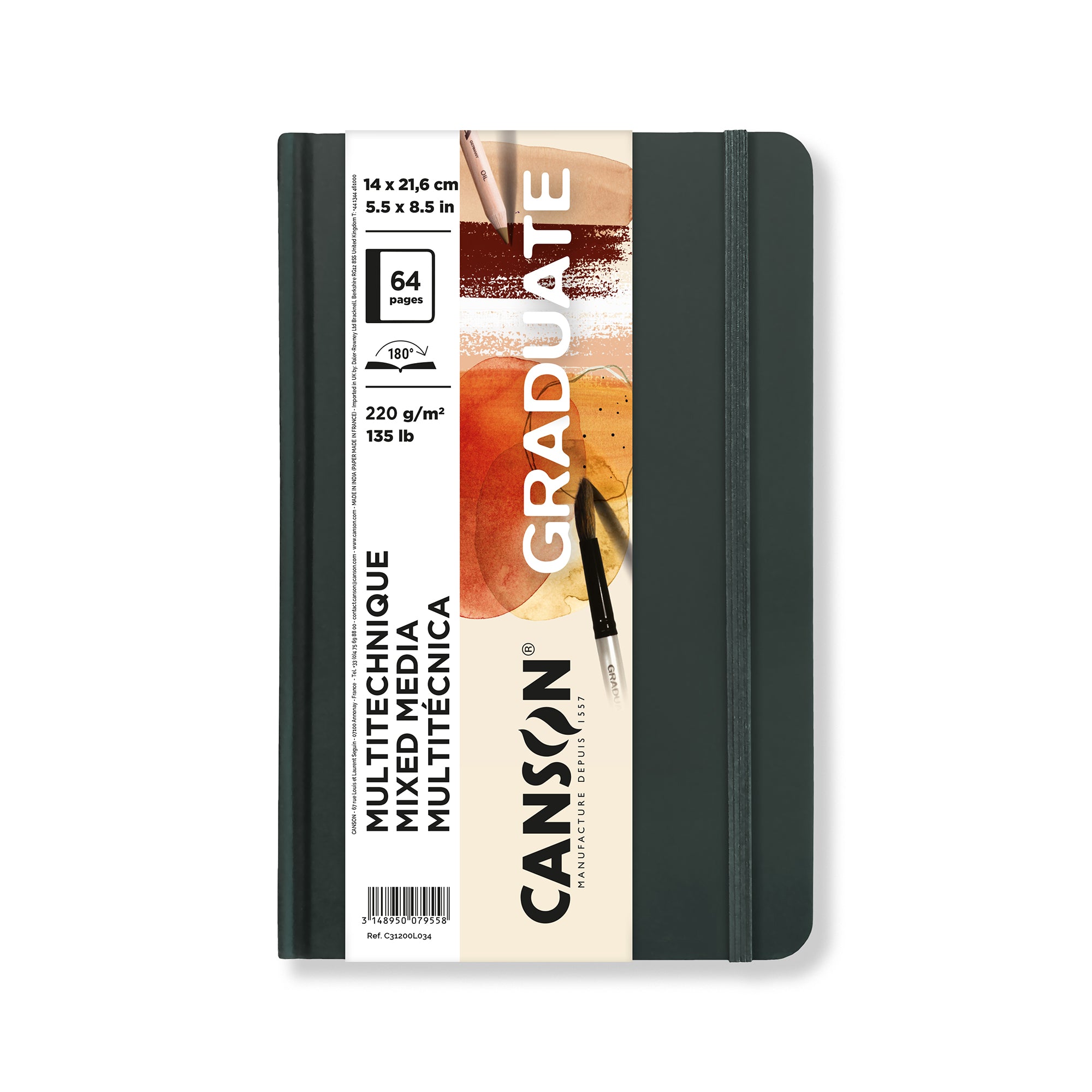 Canson Graduate Mixed Media Notebooks - Natural 5.5" x 8.5"