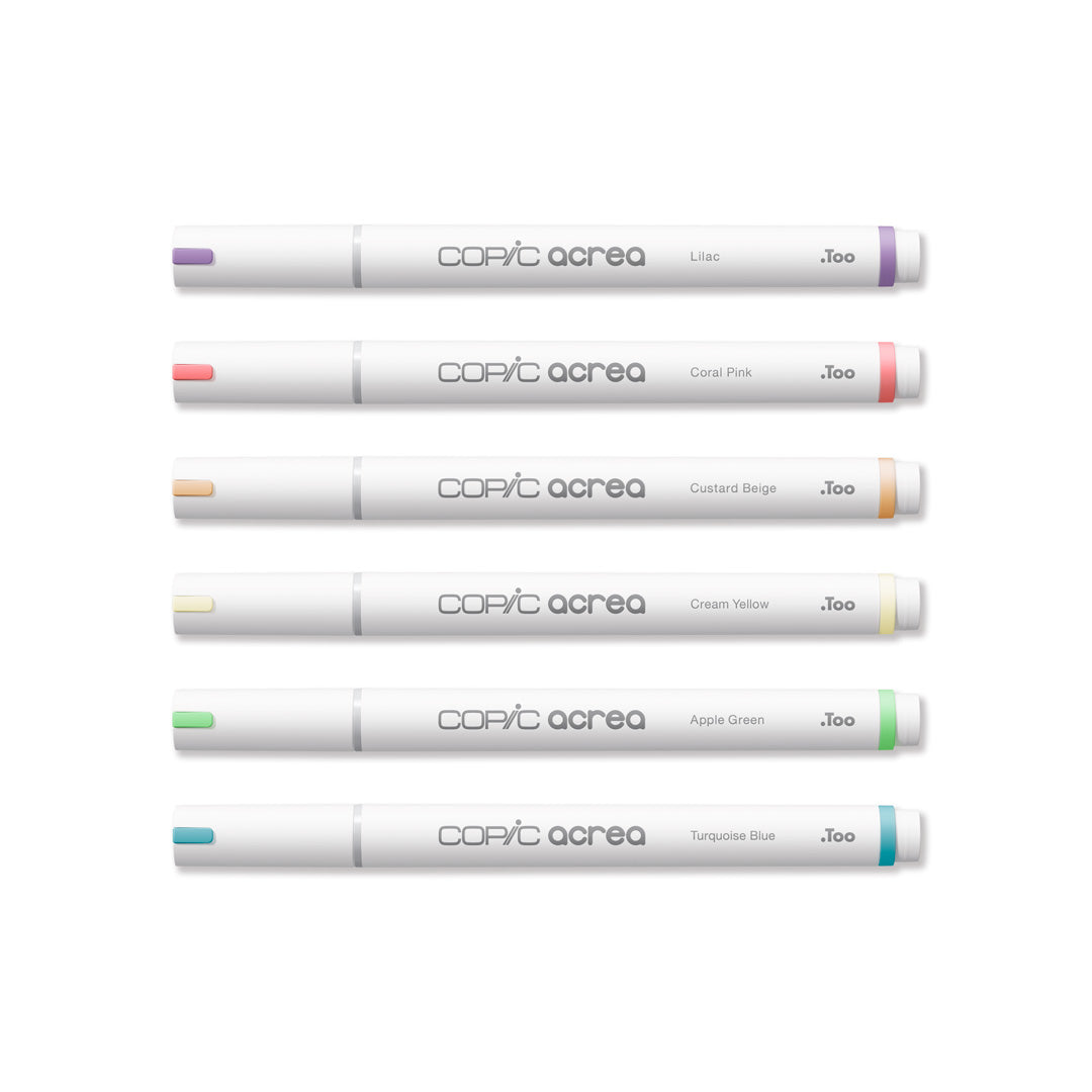 COPIC acrea Paint Marker 6 Colors Set Light