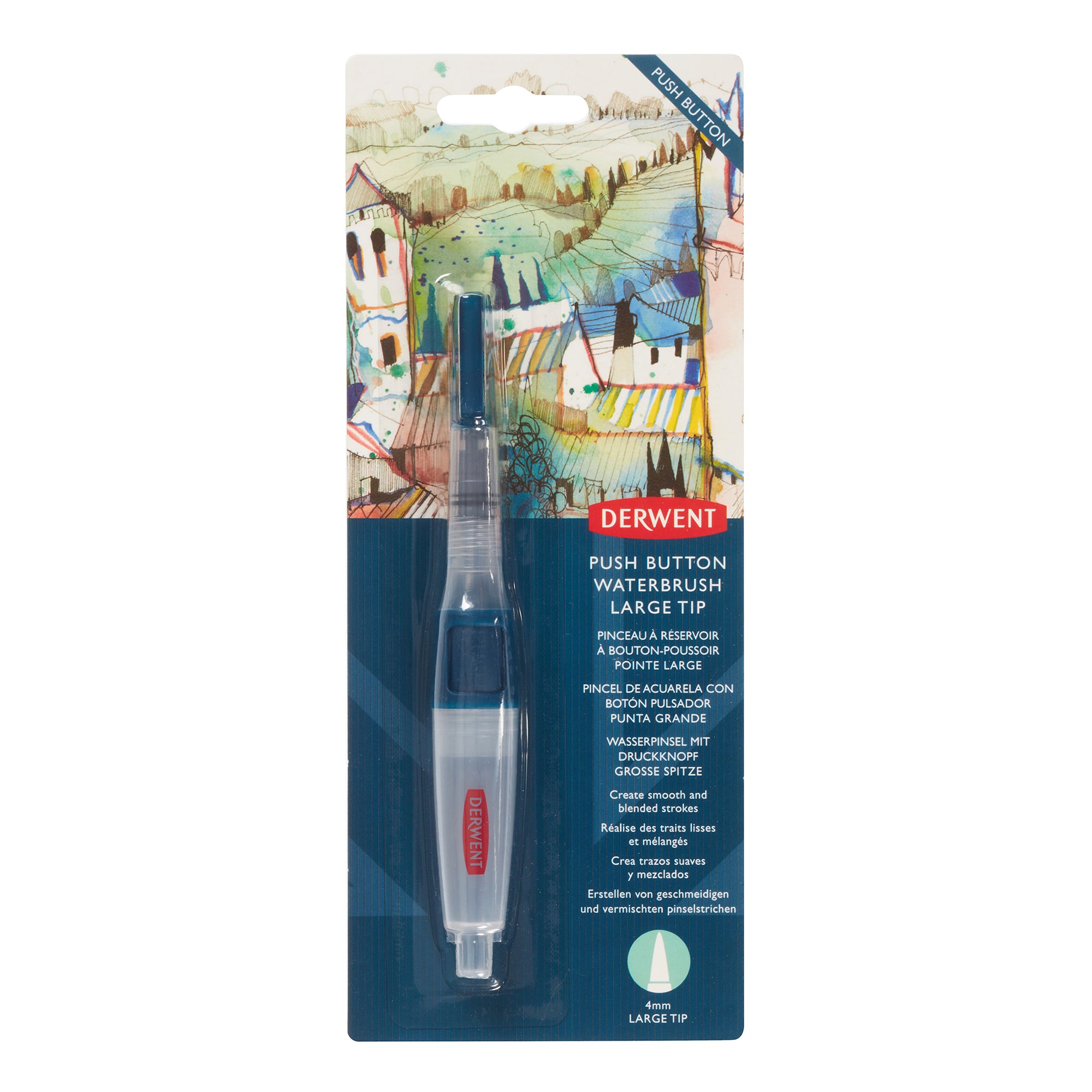 Derwent Push Button Waterbrush - Large Tip