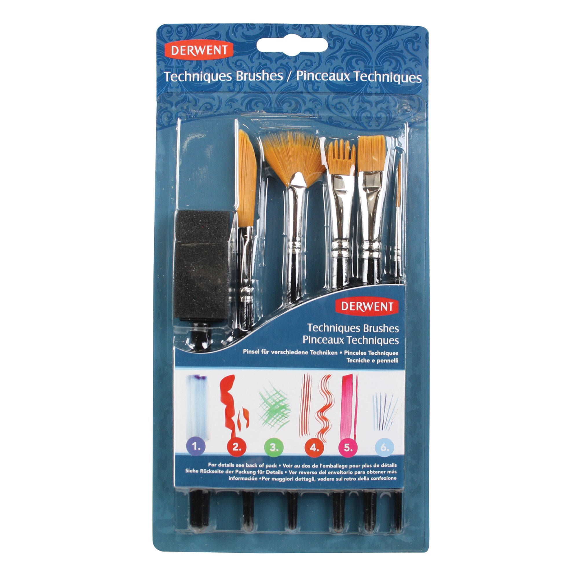 Derwent Techniques Brush Set of 6