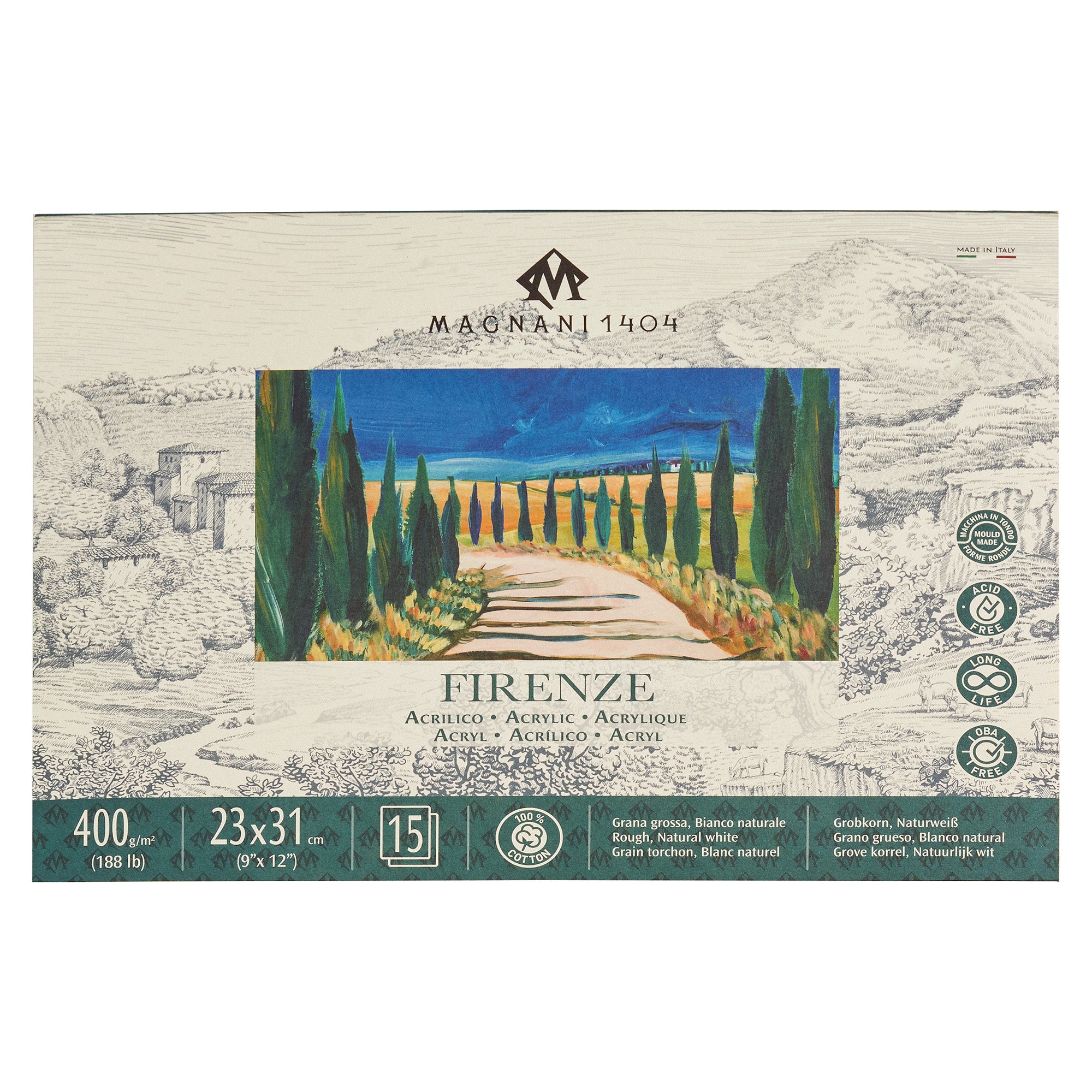 Magnani Firenze Acrylic Pads Rough - 400gsm