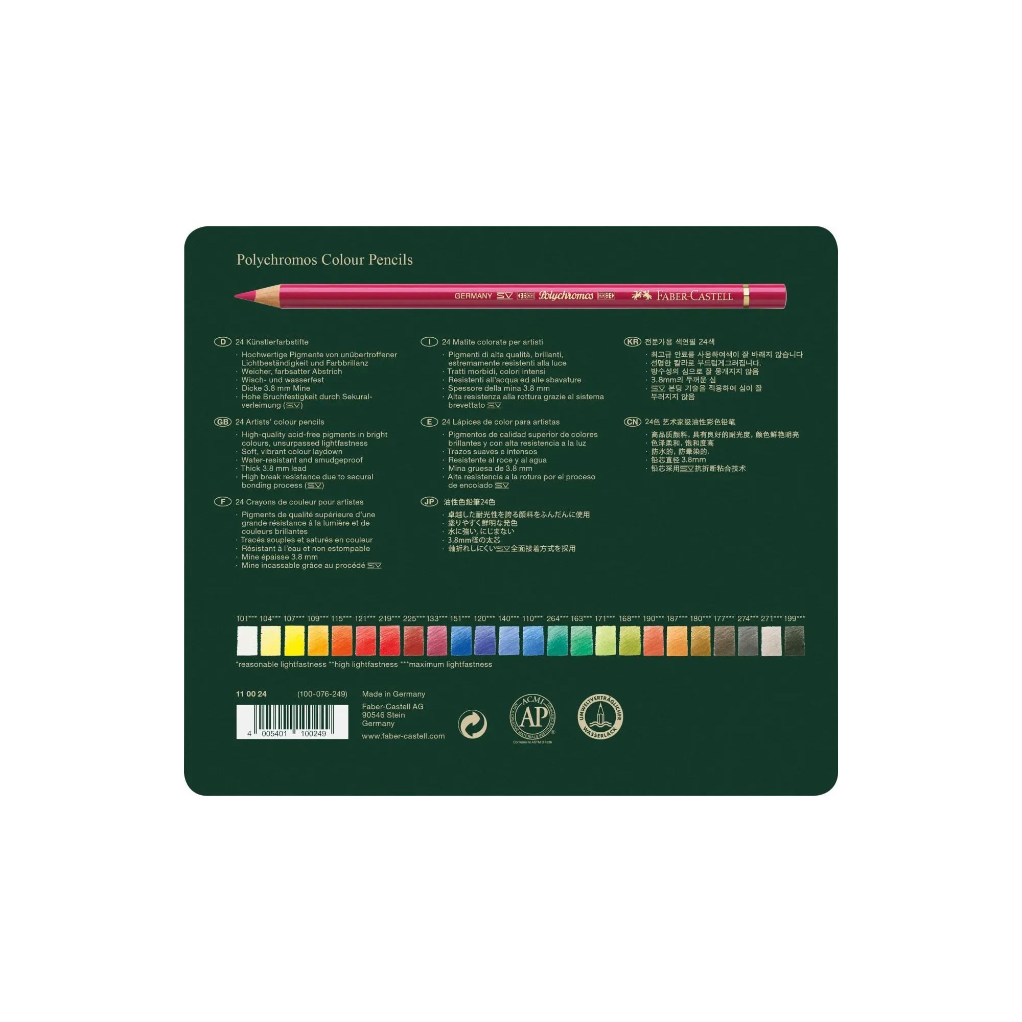 Faber-Castell Polychromos Coloured Pencil Set of 24