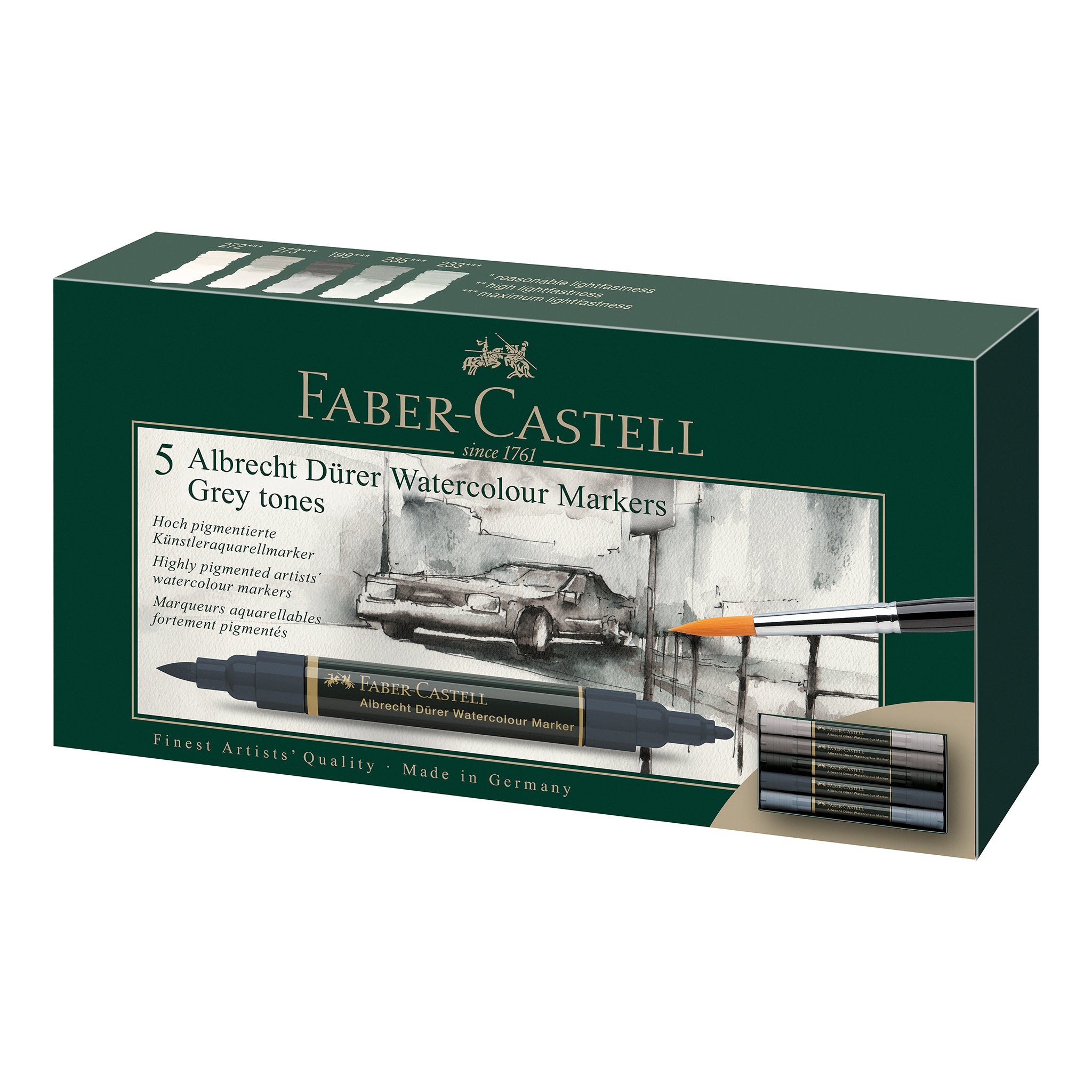 Albrecht Dürer Watercolor Markers Grey Tones - Set of 5