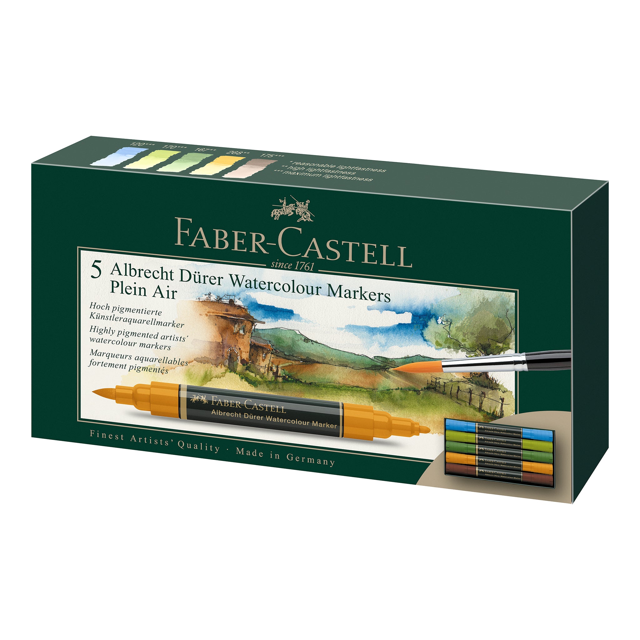 Albrecht Dürer Watercolor Markers Plein Air - Set of 5