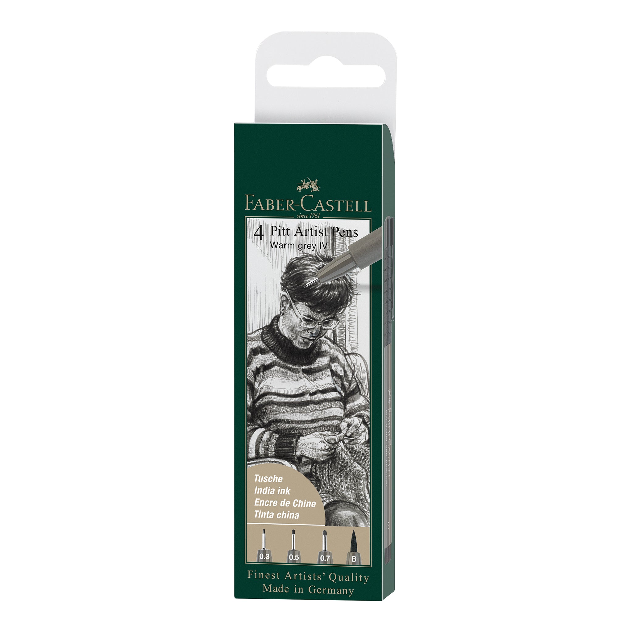 Faber-Castell PITT Artist Pen set - set Warm Grey IV set of 4 - Clearance