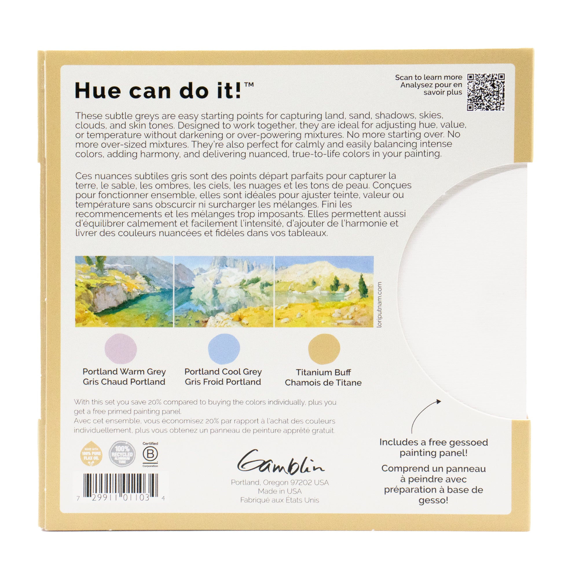 Gamblin Artist's Oil Colors - Greys Set of 3