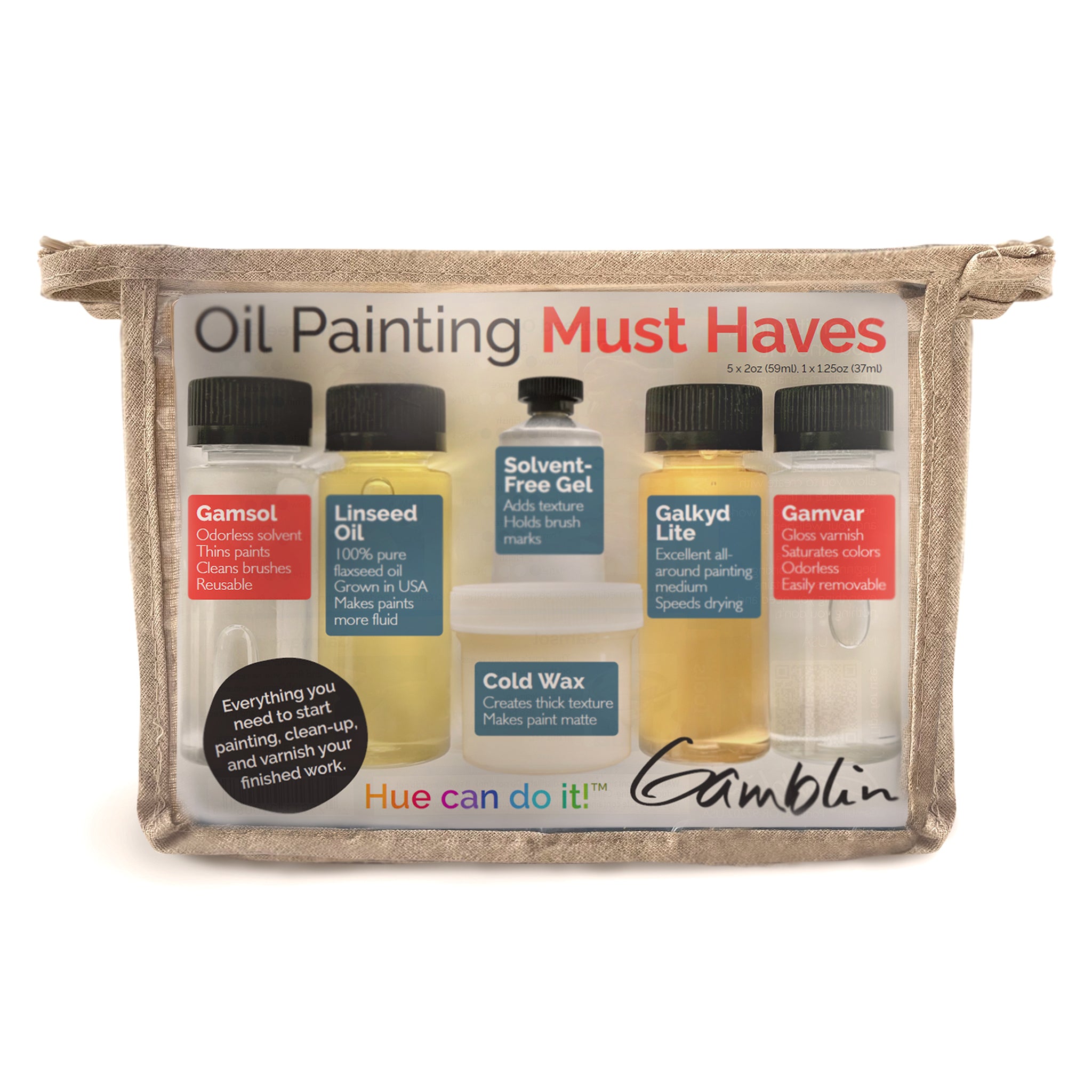 Gamblin Oil Painting Must Haves Medium Set of 6