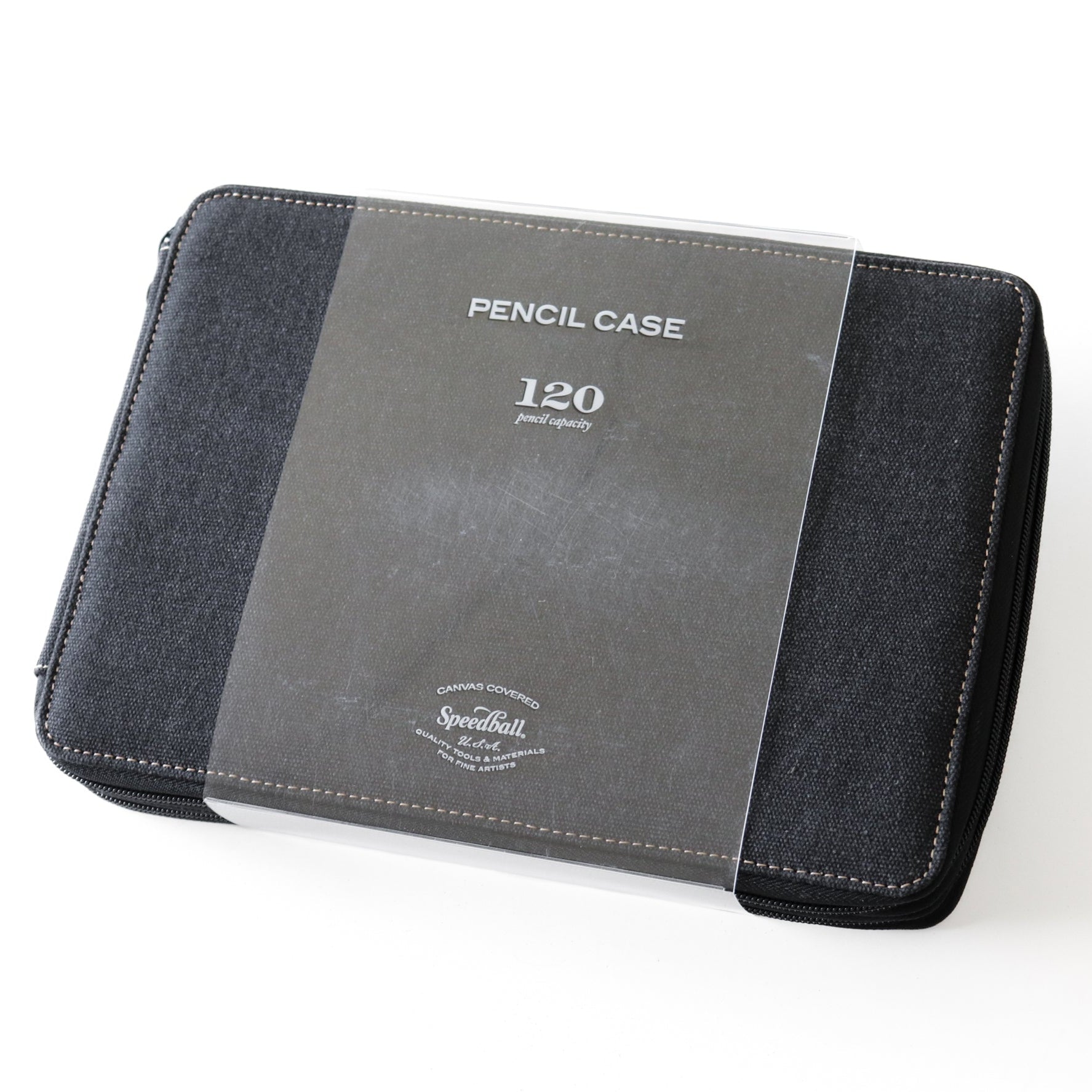 Global Art Canvas Pencil Case - Black - (Holds 120)