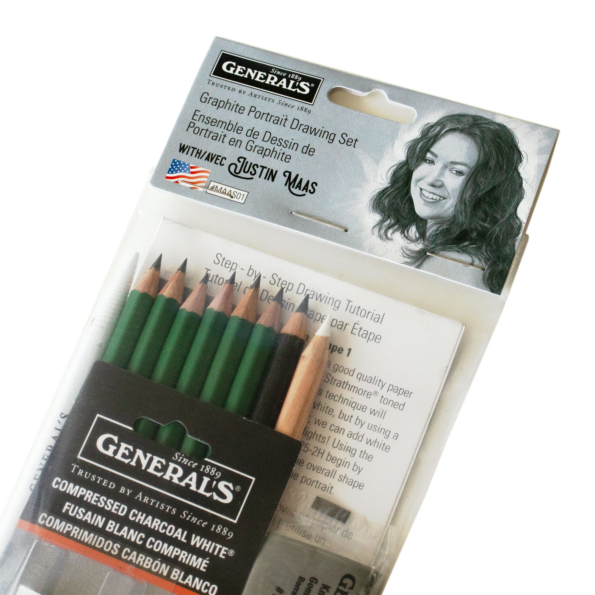 General Pencil Graphite Portrait Drawing Set with Justin Maas