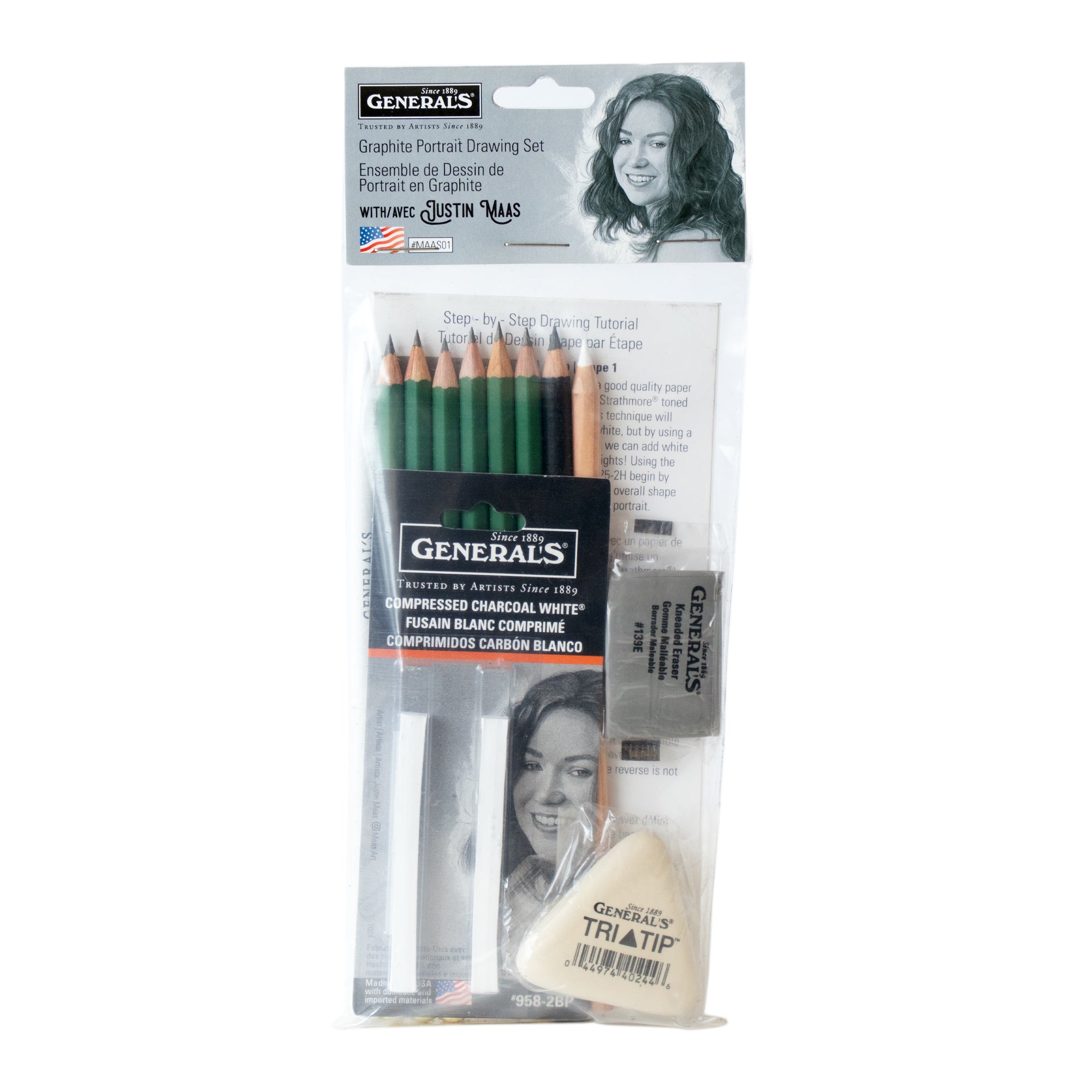 General Pencil Graphite Portrait Drawing Set with Justin Maas