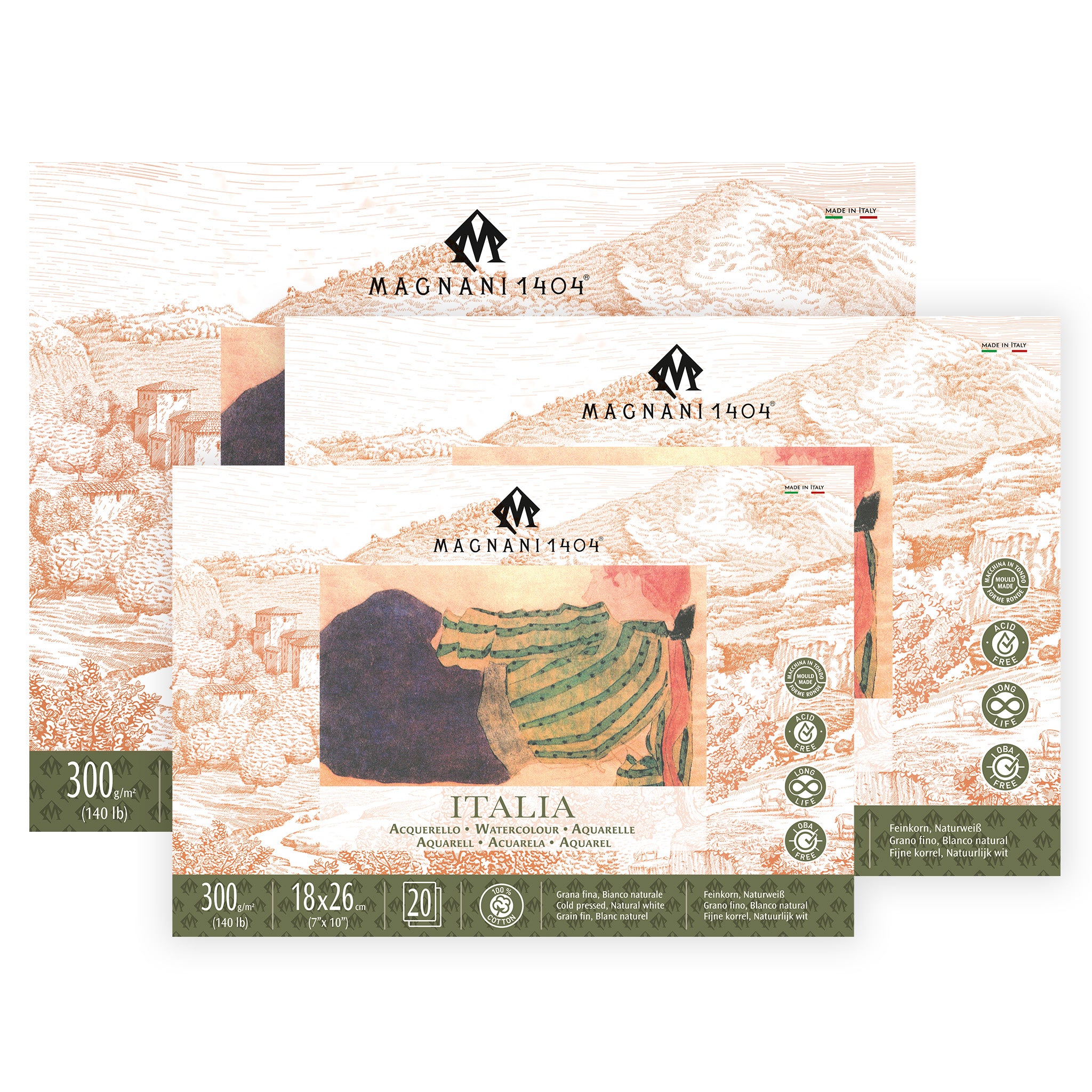 Magnani Italia Watercolour Blocks Cold Pressed - 300gsm