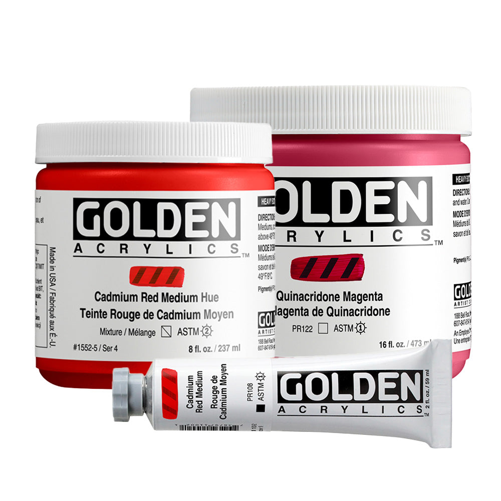 GOLDEN Heavy Body Acrylics - Red