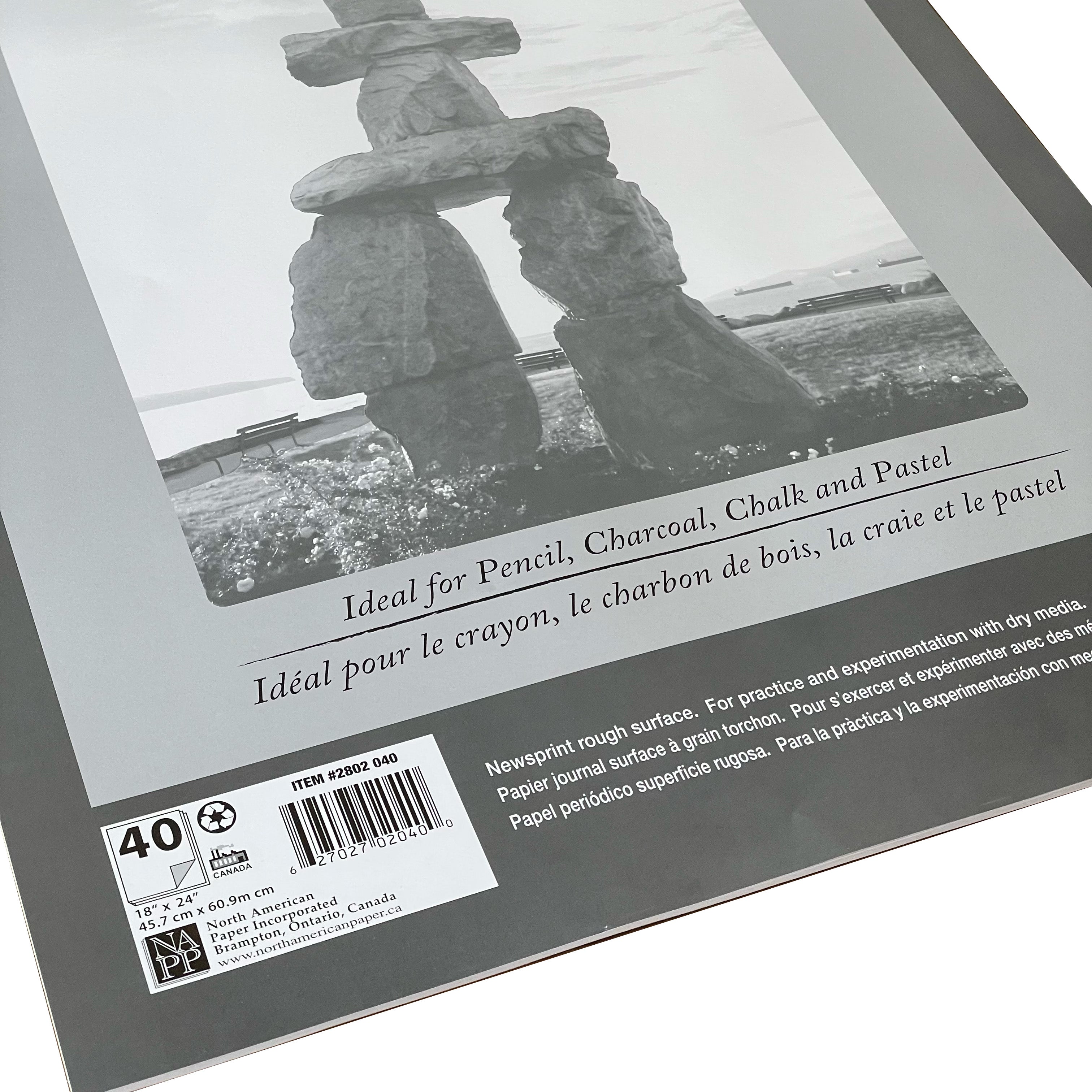 Newsprint Paper Pad - 18" x 24" - 40 sheets