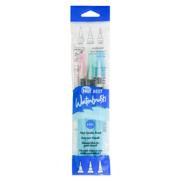 Yasutomo Niji Waterbrush Best - Set of 3