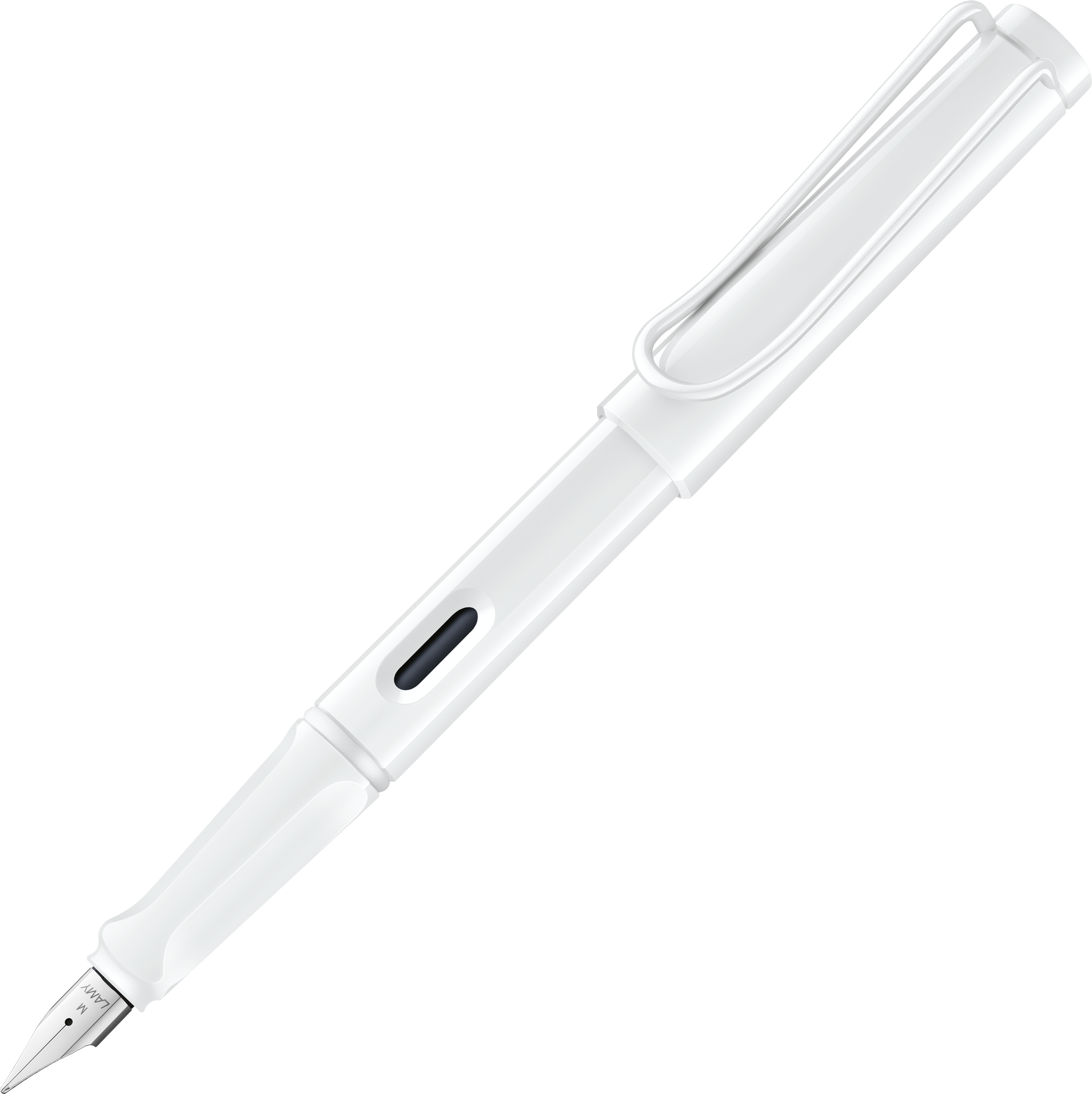 LAMY Safari All White with Multi-Coloured Rings