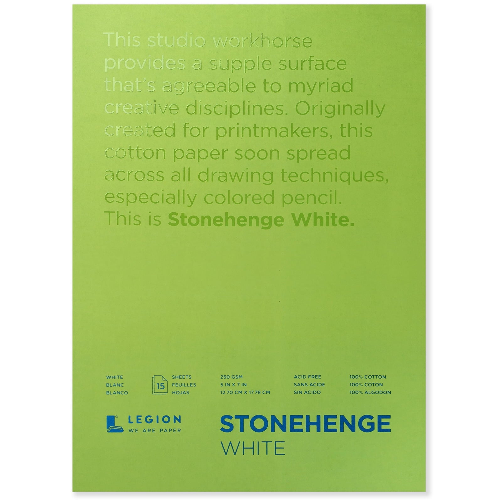 Stonehenge White Pad 9" x 12"