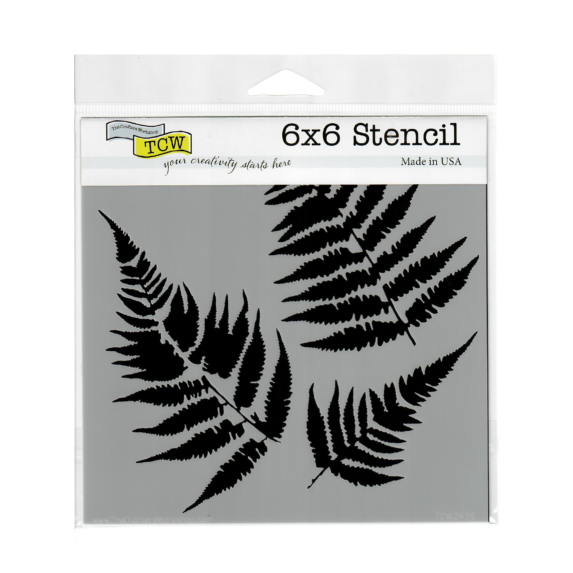 The Crafter's Workshop Stencil 6" x 6" - Fern