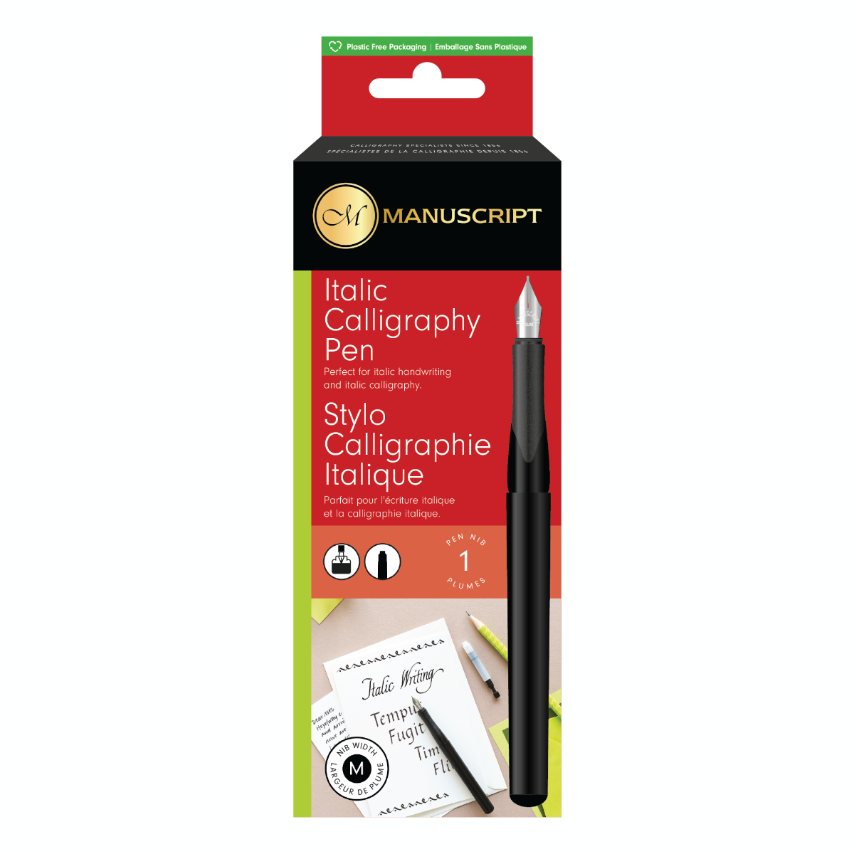 Manuscript Italic Calligraphy Pen Medium - Clearance