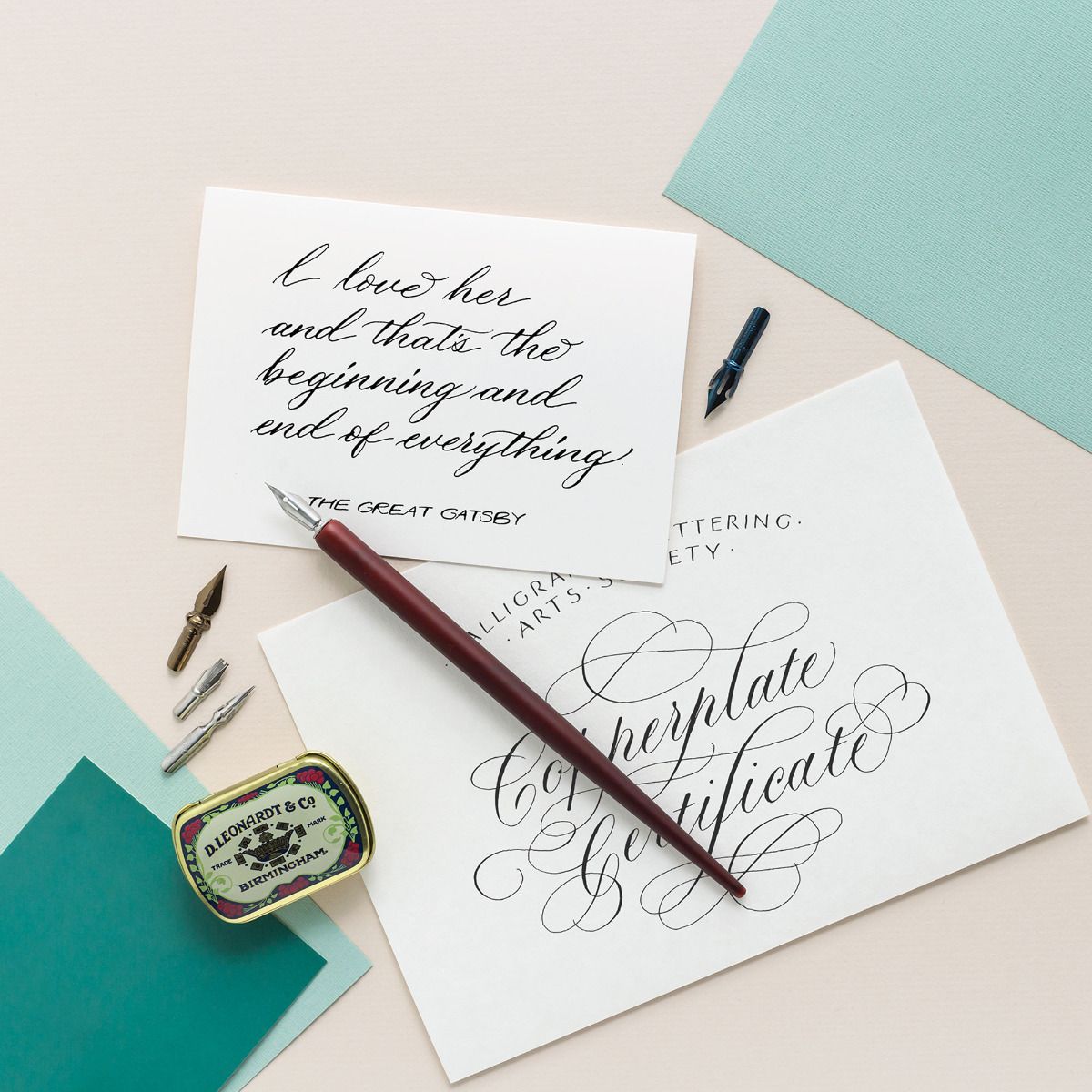 Manuscript Leonardt Copperplate & Shadow - While Qty's Last