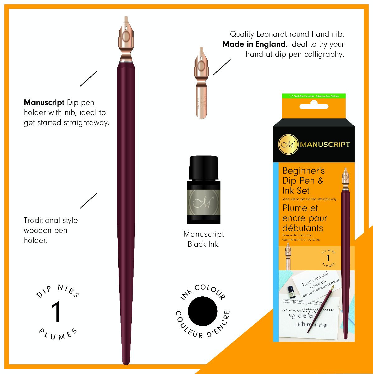 Manuscript Beginner's Dip Pen & Ink Set - While Qty's Last