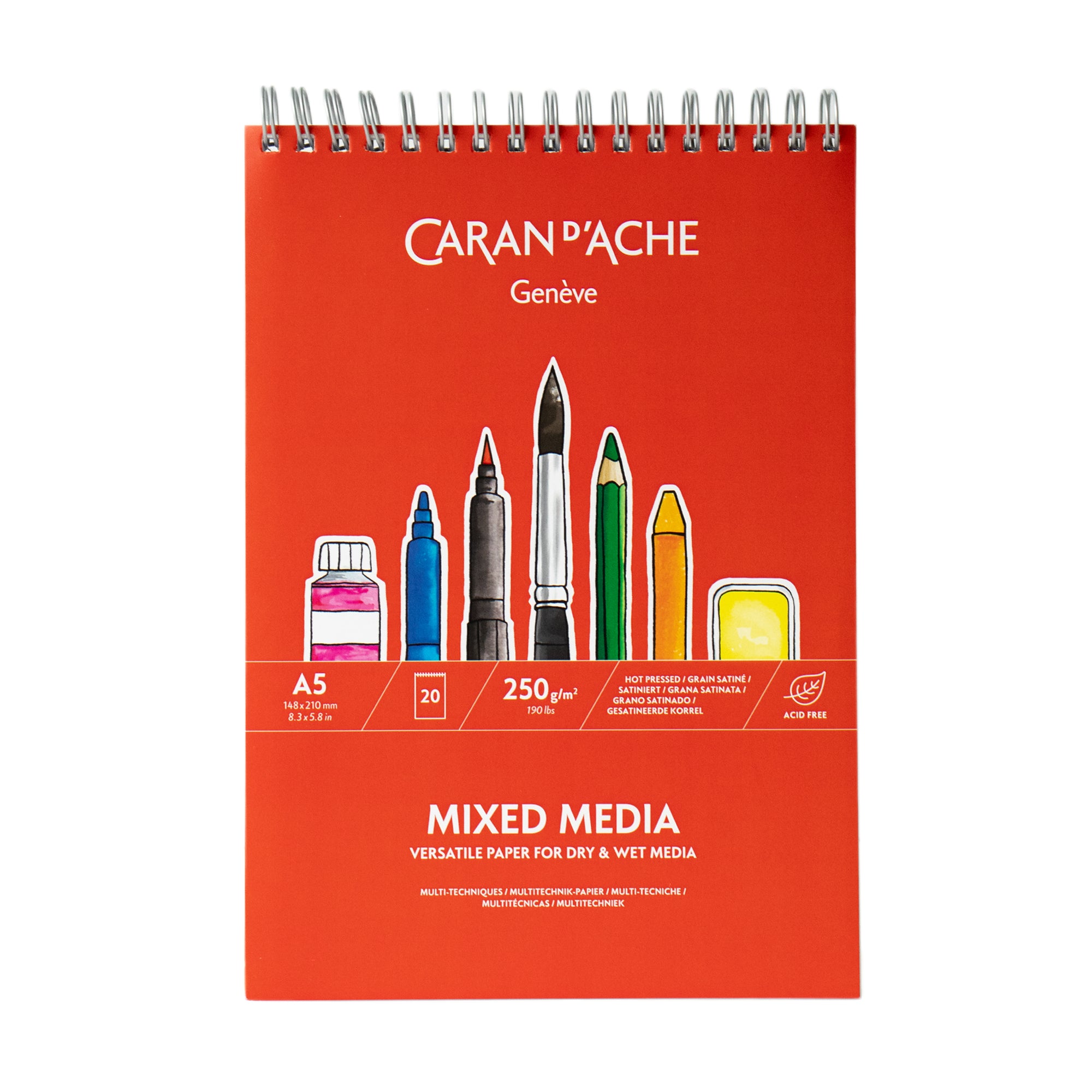 Caran d'Ache Mixed Media Pad A5 - Wirebound