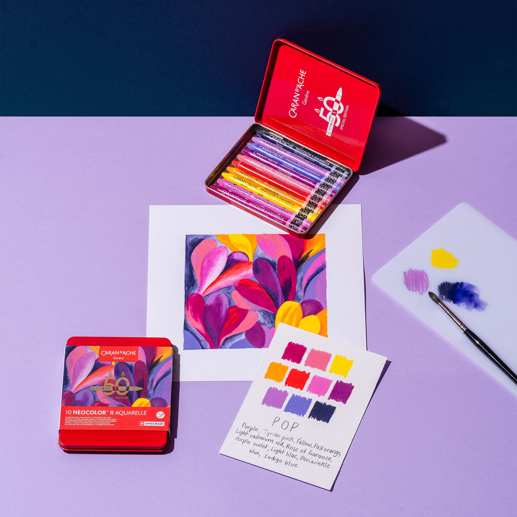 Caran d'Ache Neocolor II - 50 Years Pop Set of 10