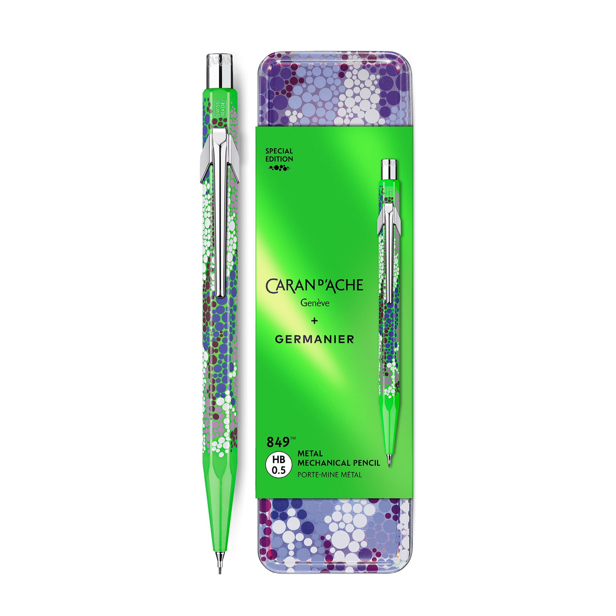 Caran d'Ache 849 Germanier Edition Mechanical Pencil - Neon Green