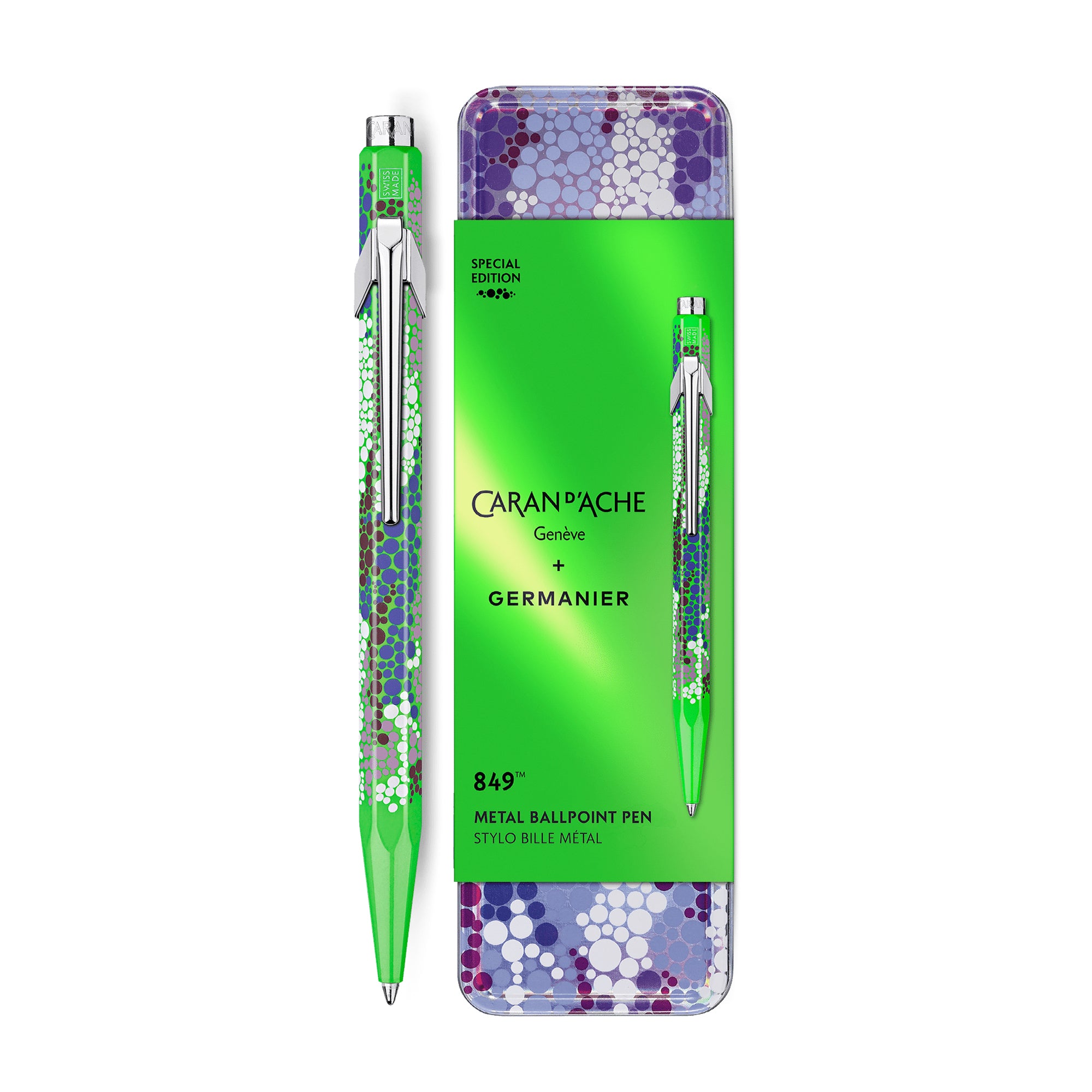 Caran d'Ache 849 Germanier Edition Medium Ballpoint Pen - Neon Green