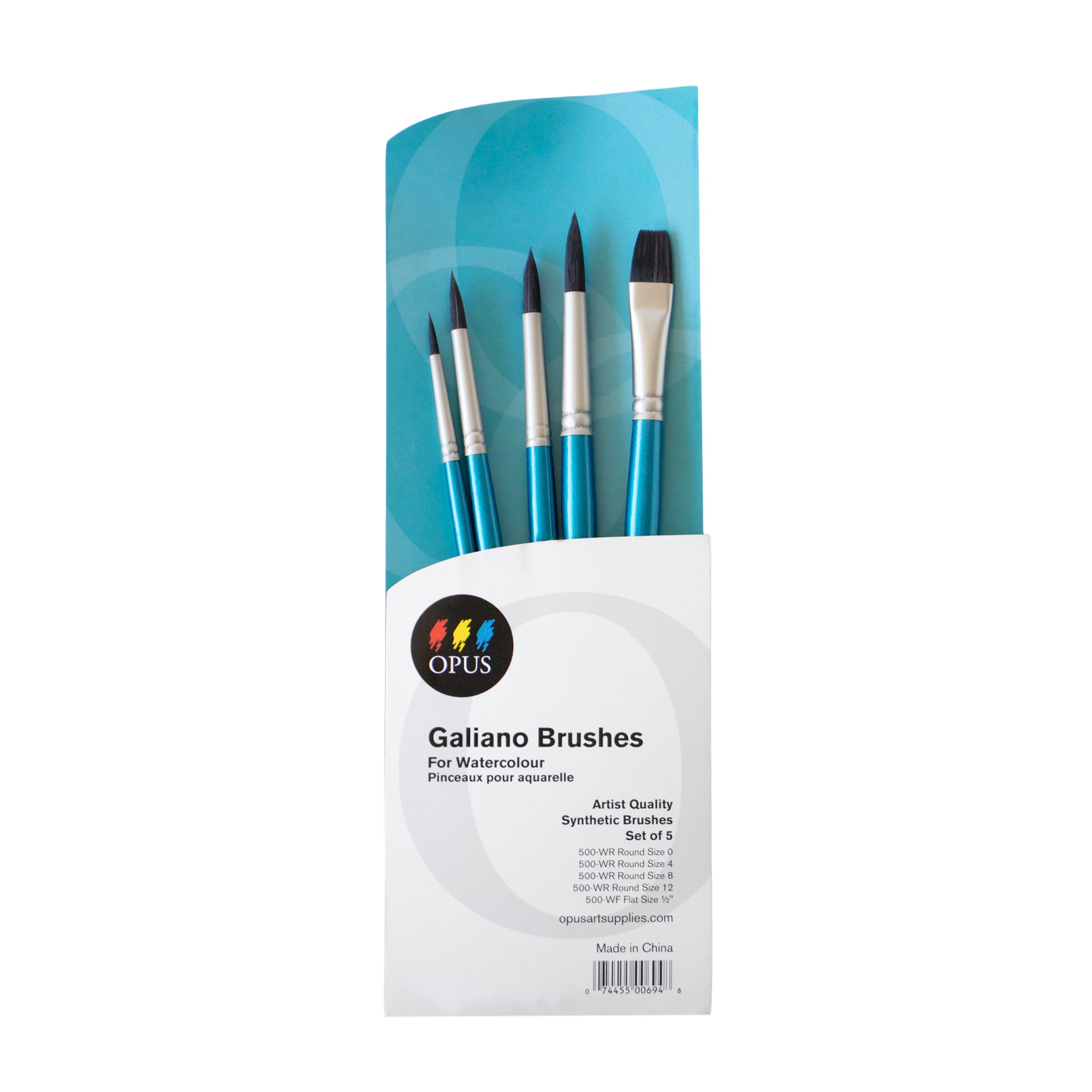 Opus Galiano Watercolour  Assorted Brush Set of 5