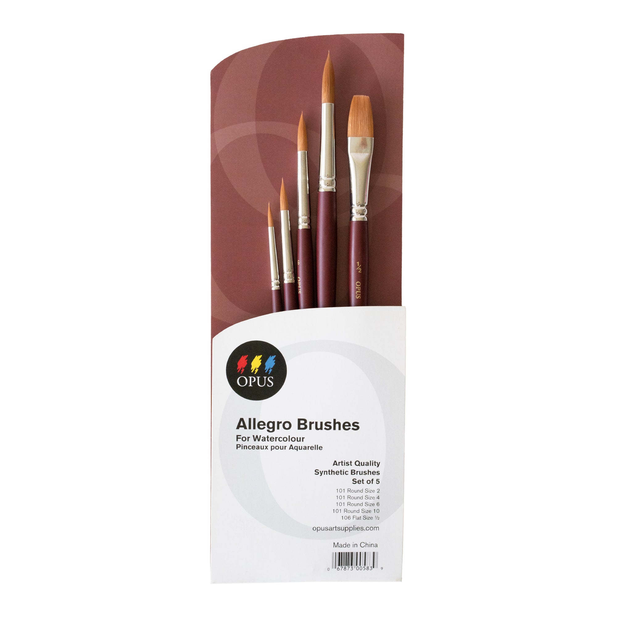 Opus Allegro Watercolour Brush Assorted Set of 5