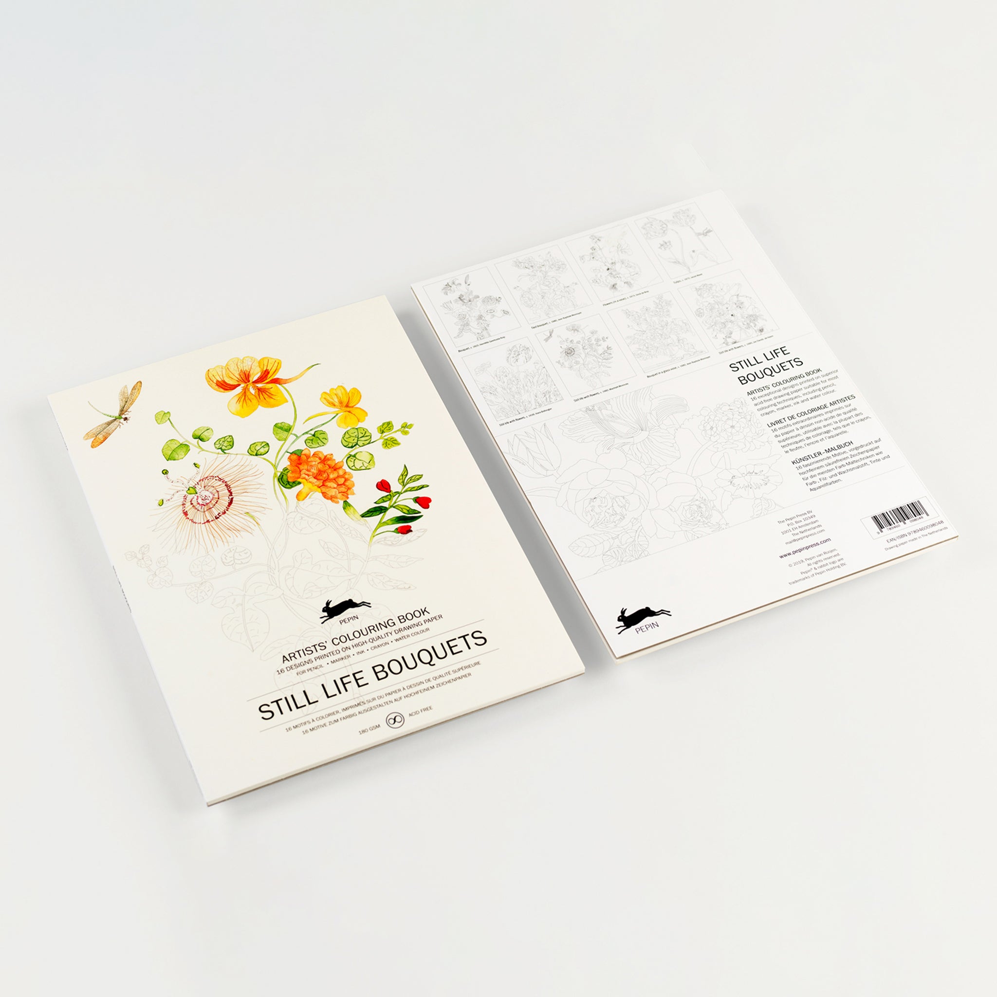 Pepin Press Artists' Colouring Book - Floral Images - Still Life Bouquets