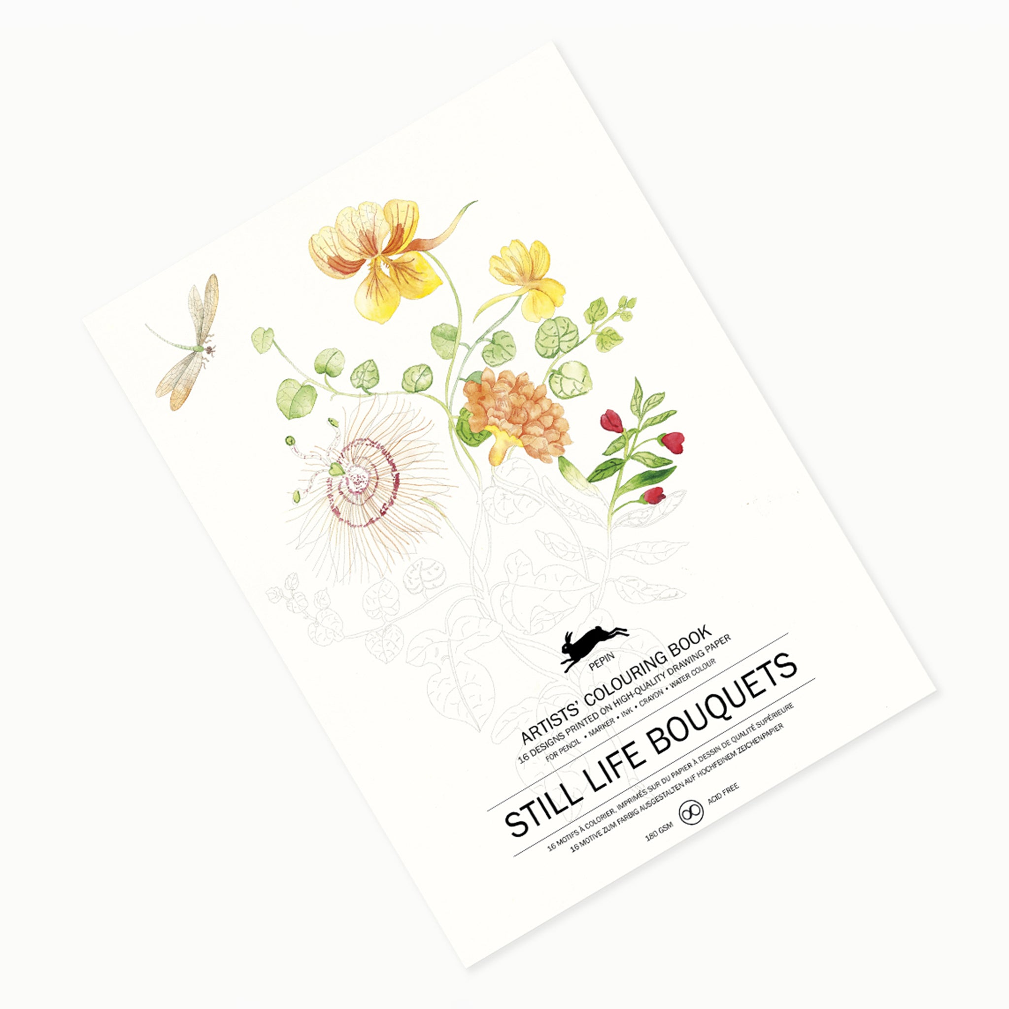 Pepin Press Artists' Colouring Book - Floral Images - Still Life Bouquets