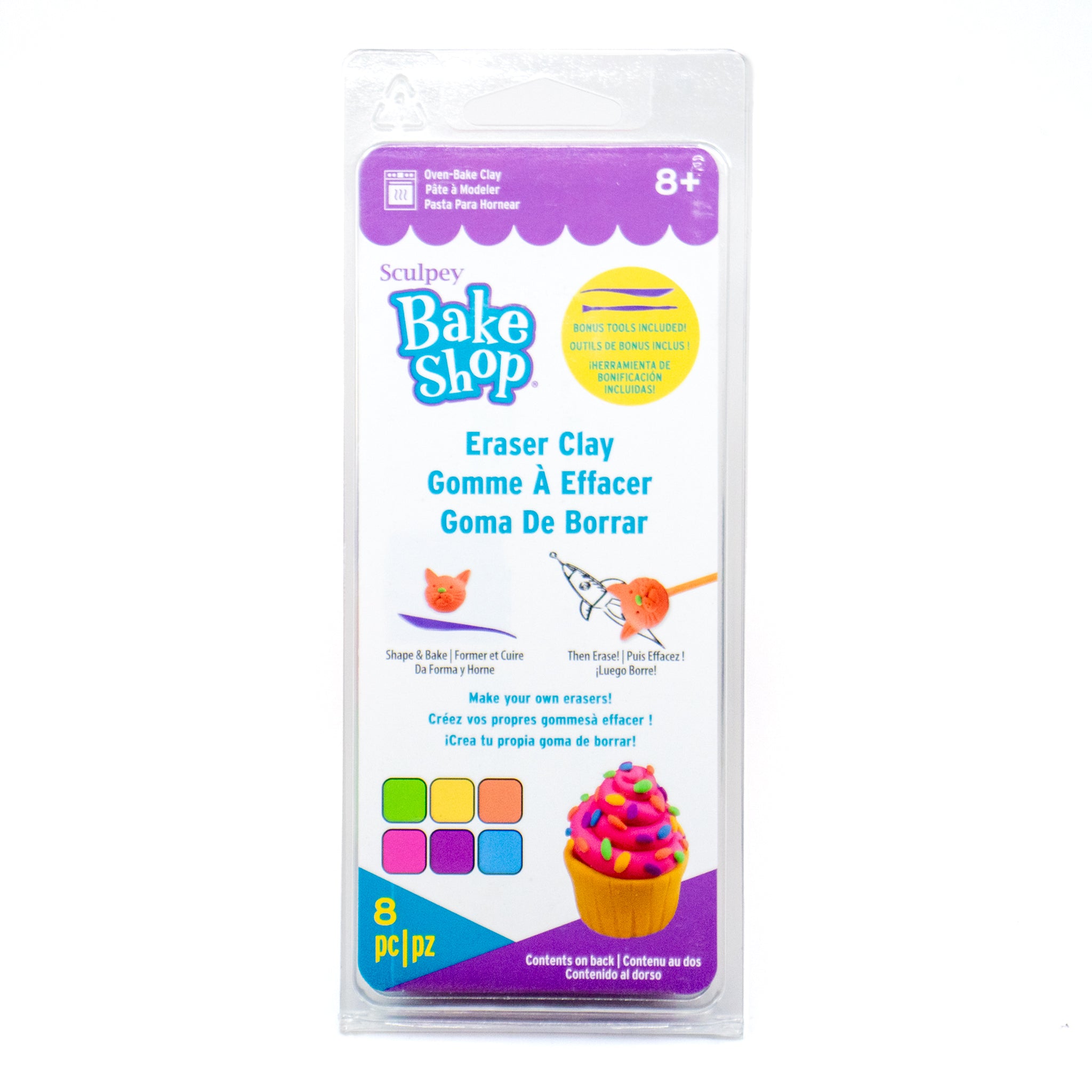 Sculpey Bake Shop Eraser Clay Set of 8