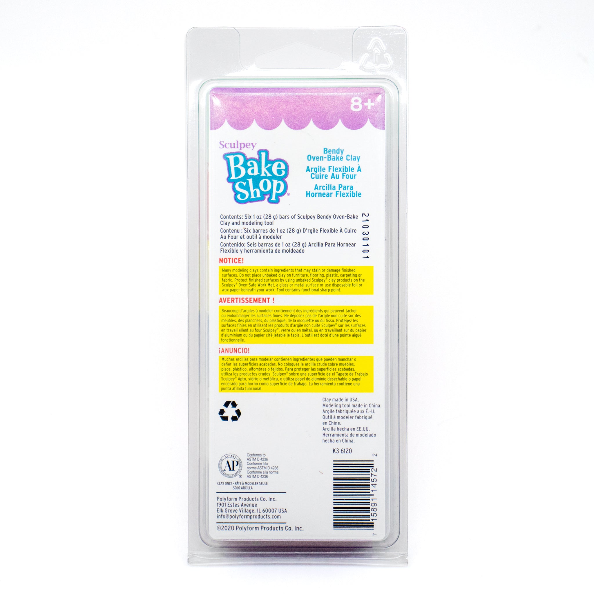 Sculpey Bake Shop Bendy Clay Set of 7