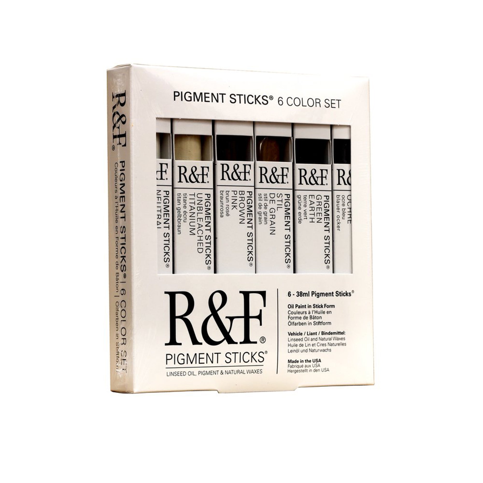 R&F Pigment Sticks Earth Tones Set of 6