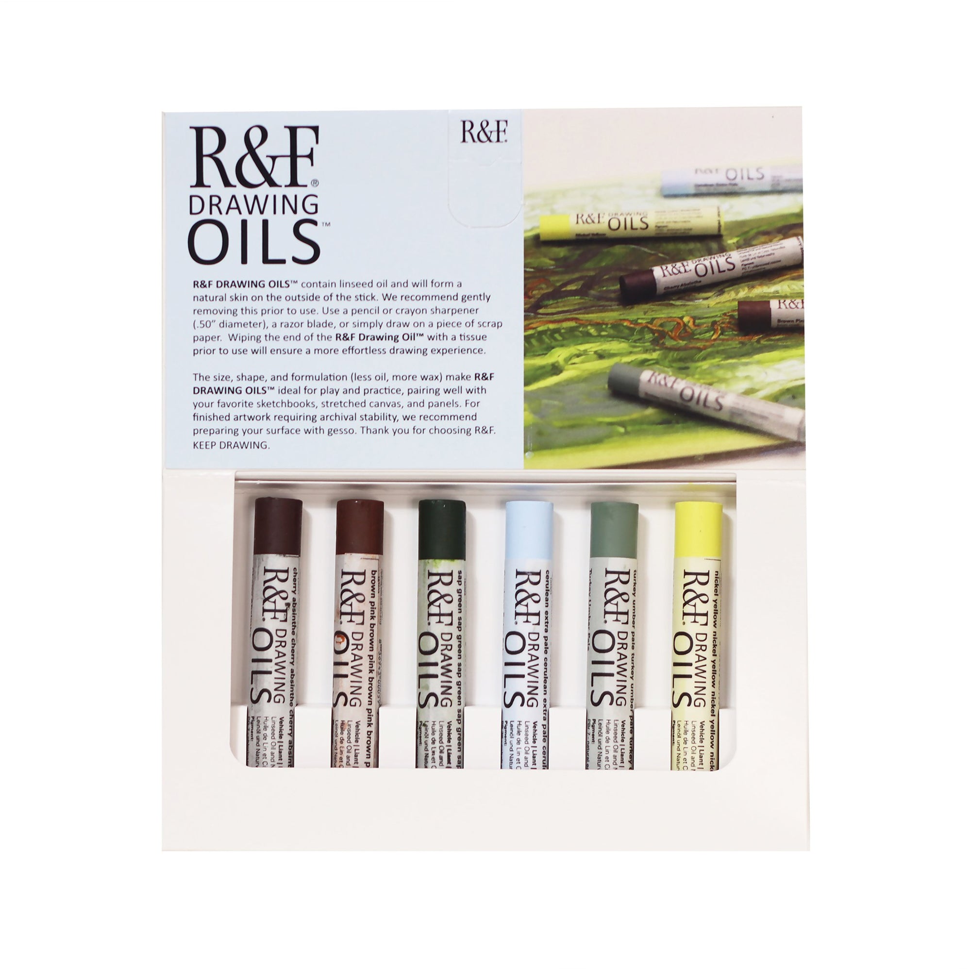R&F Drawing Oil Color Set of 6 - Landscape