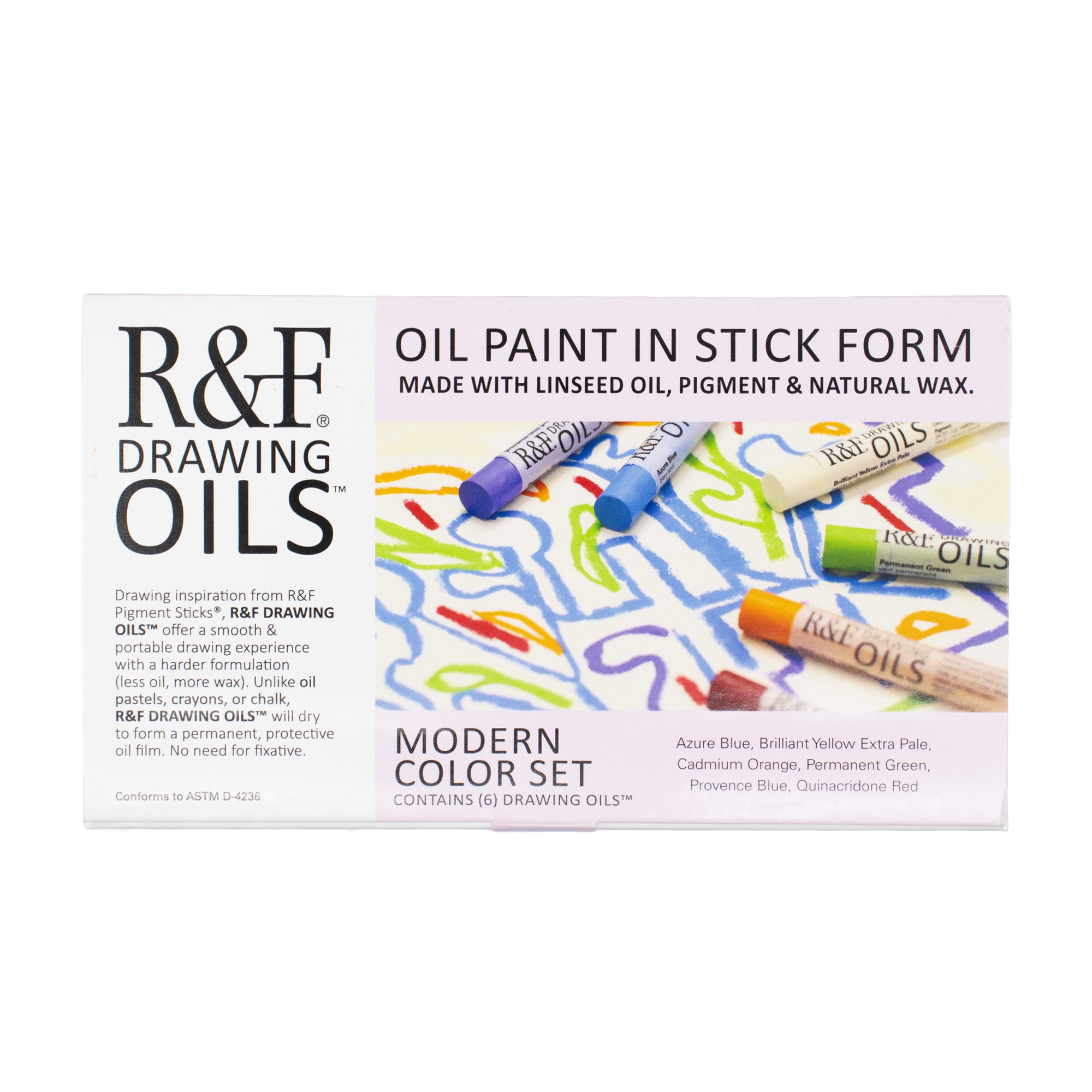 R&F Drawing Oil Color Set of 6 - Modern