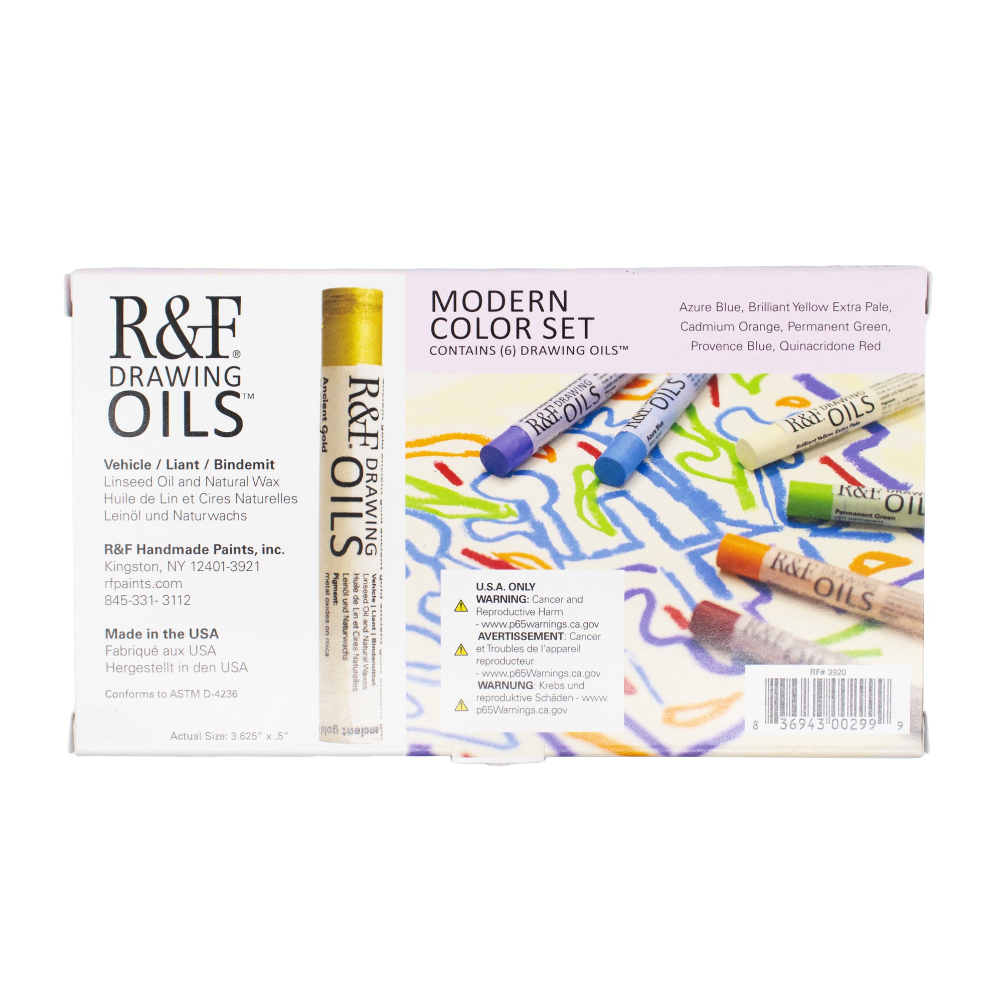 R&F Drawing Oil Color Set of 6 - Modern